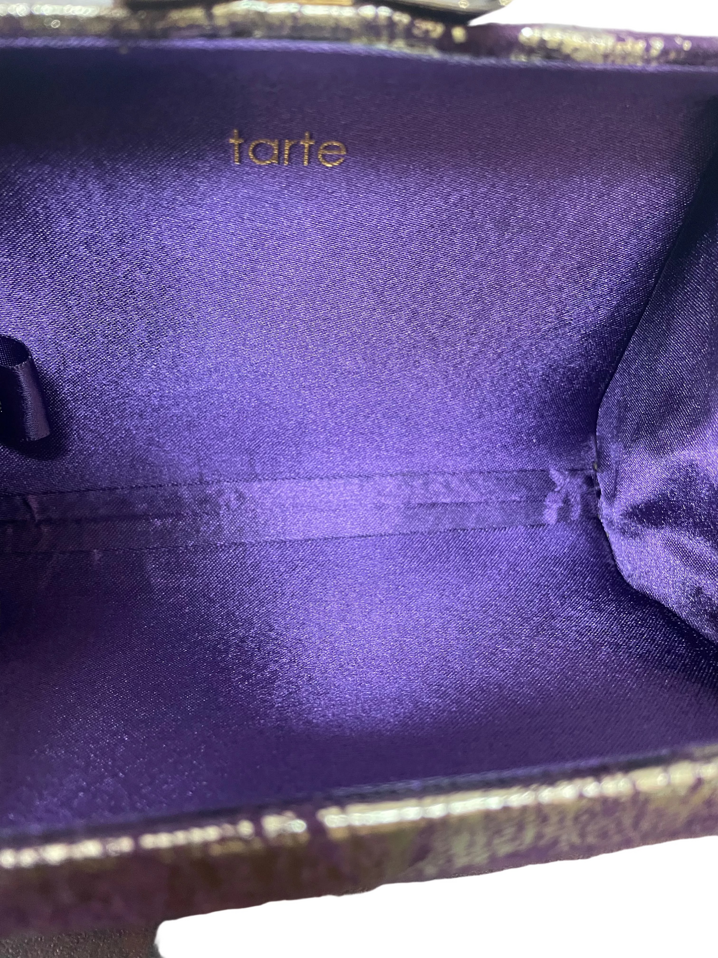 Clutch By Tarte In Gold & Purple, Size:Small