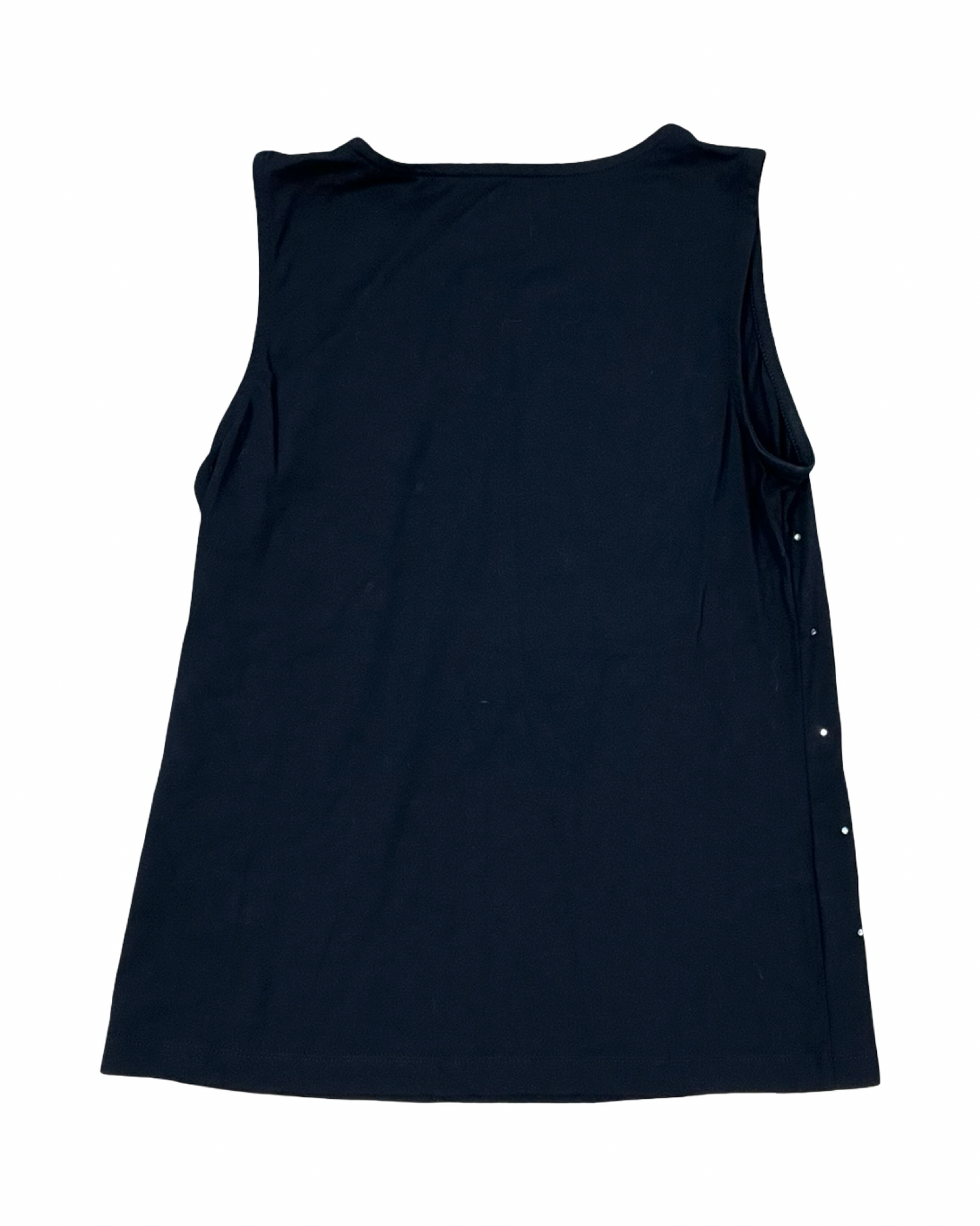 Top Sleeveless By Chicos In Black, Size:M