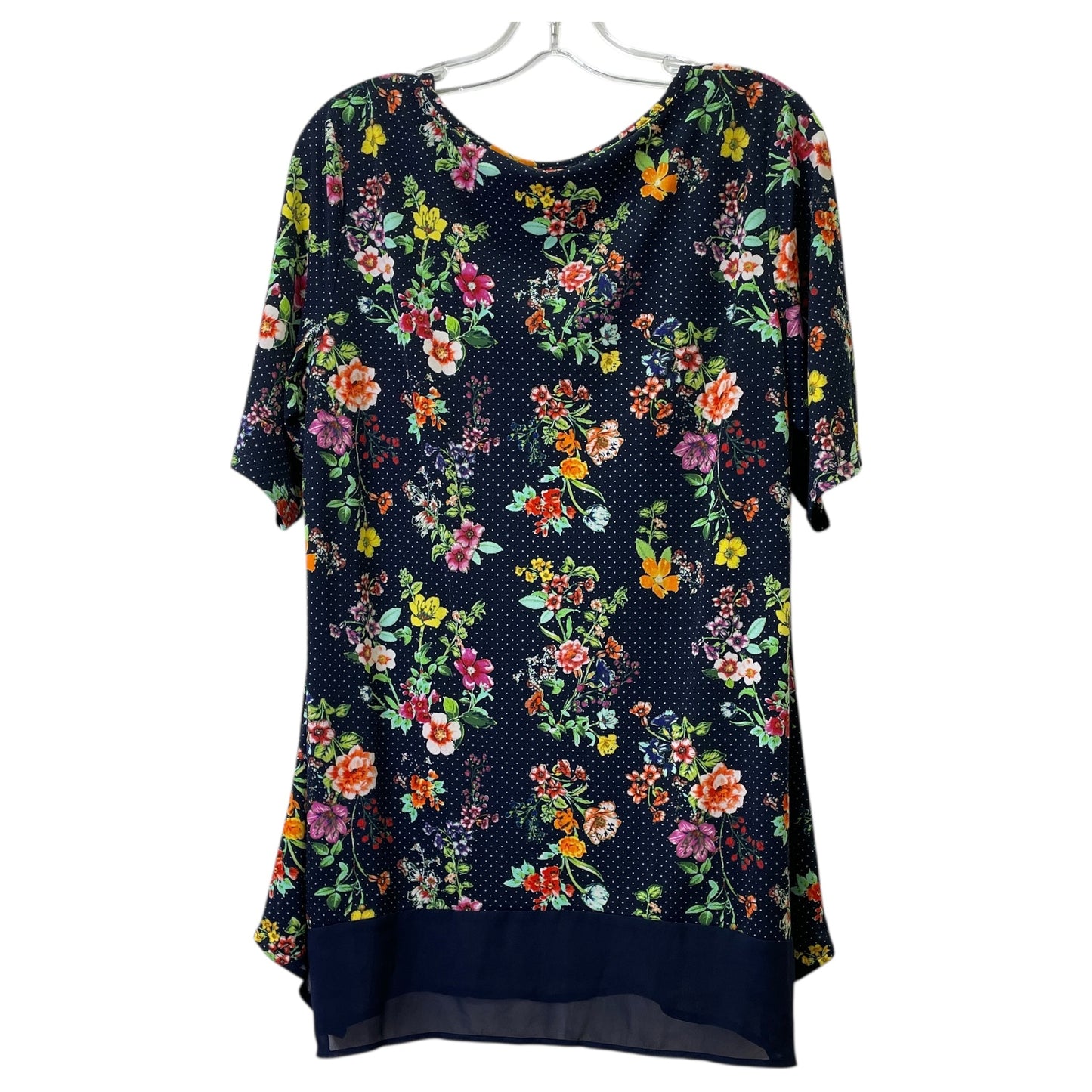 Top Ss By Nina Leonard In Navy, Size:L