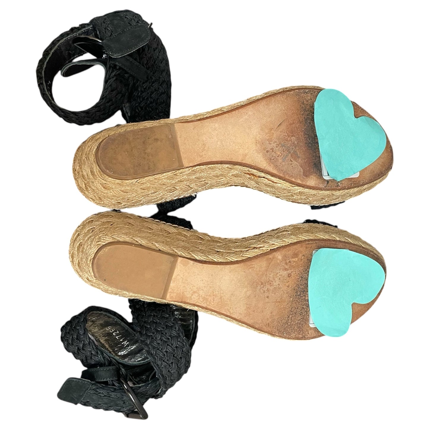 Sandals Designer By Stuart Weitzman In Black, Size:6.5