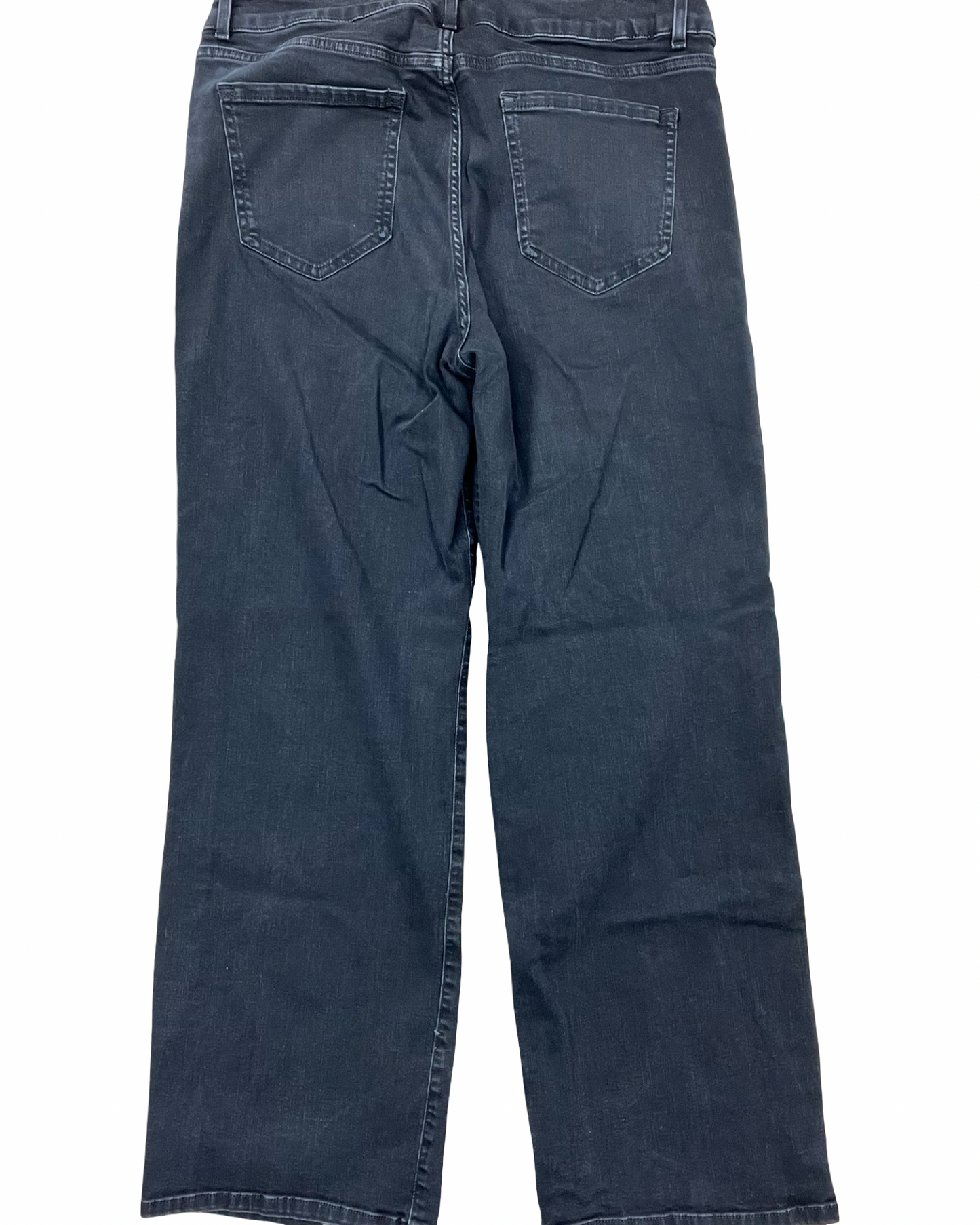 Jeans Straight By J. Jill In Black Denim, Size:14