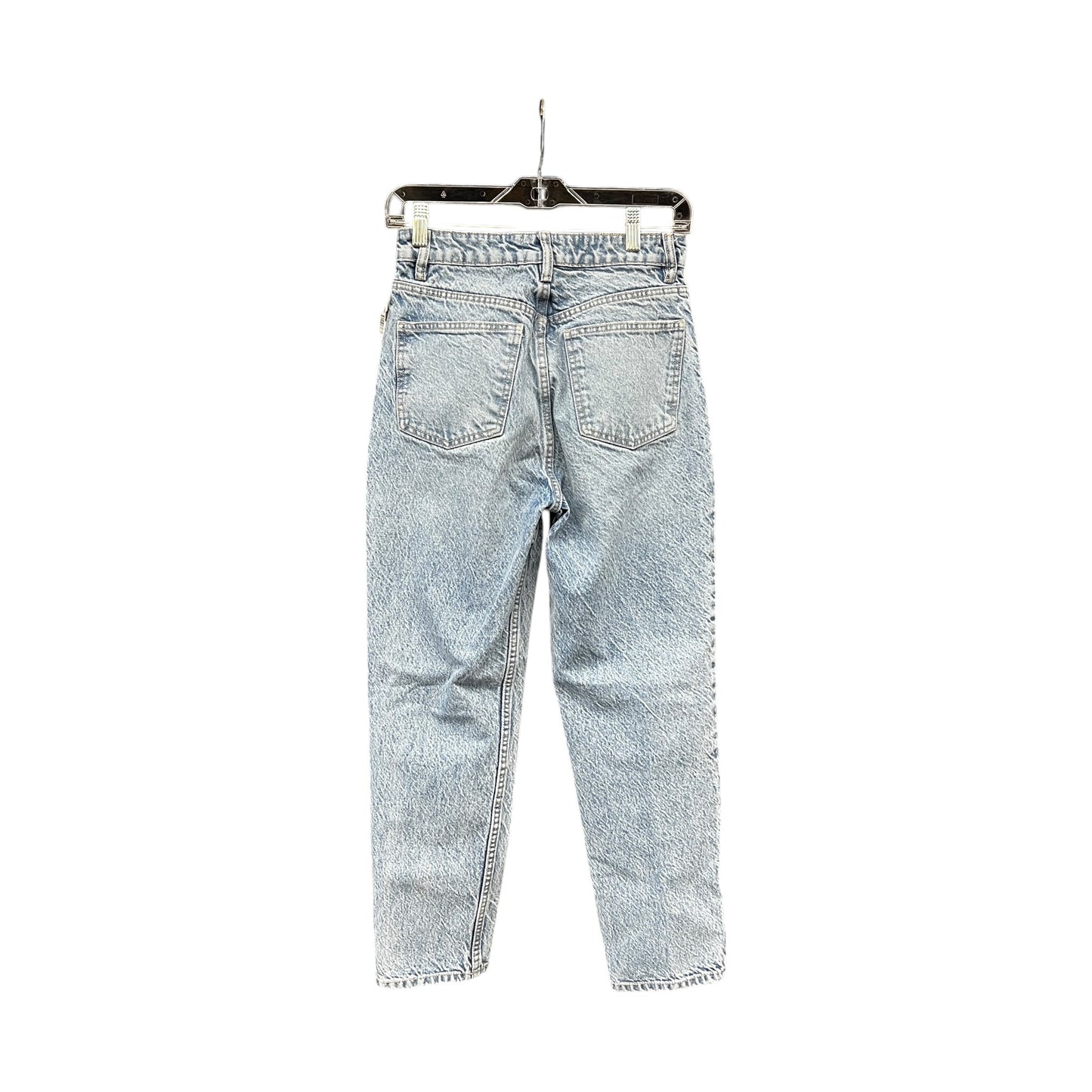 Jeans Straight By Zara In Blue Denim, Size:4