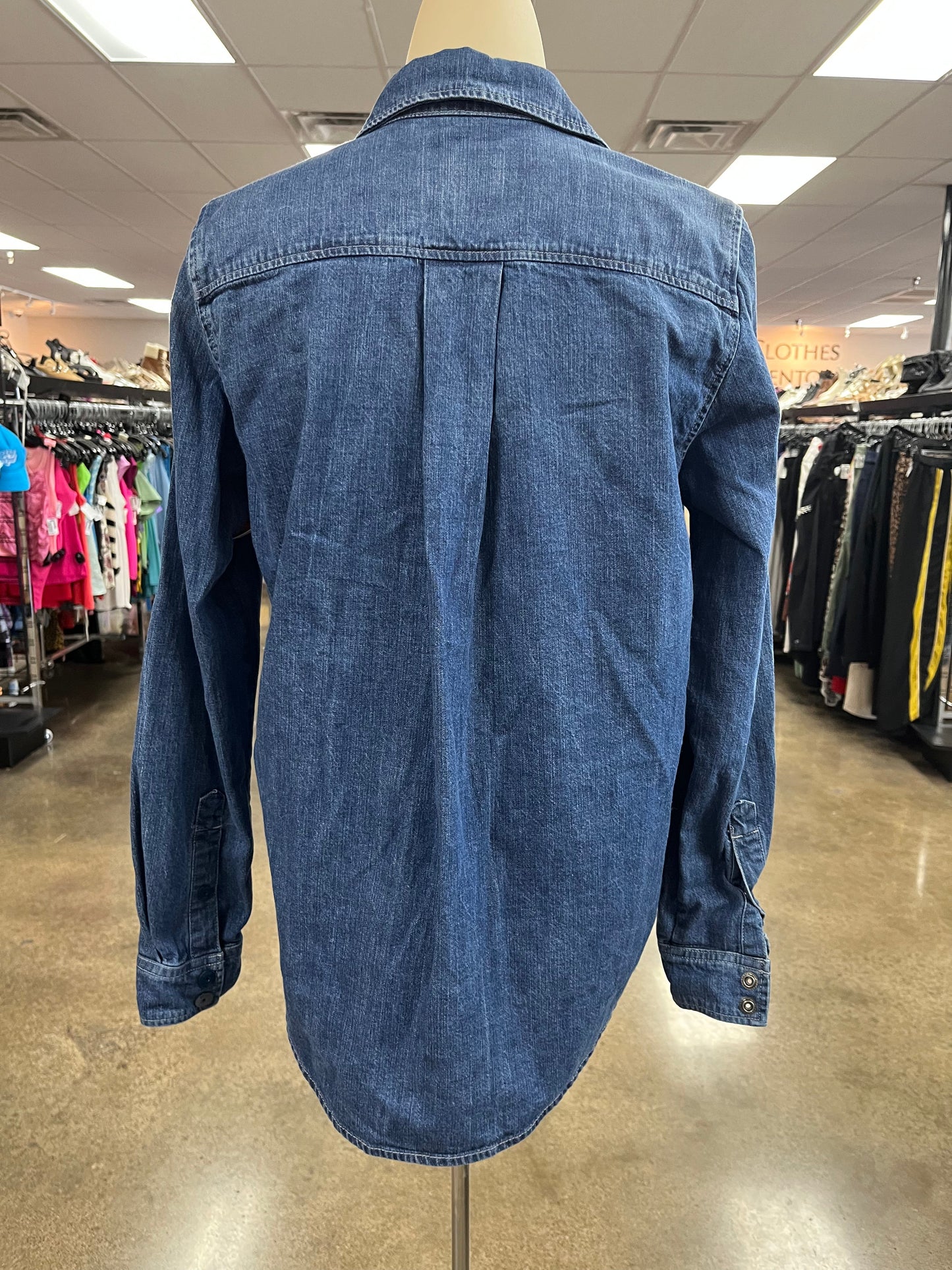 Top Ls By Cmb In Blue Denim, Size:S