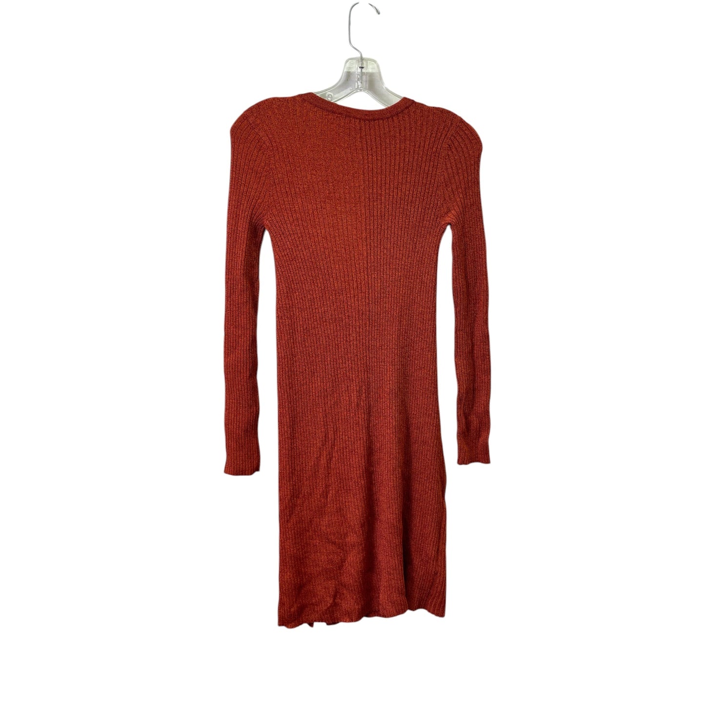 Dress Casual Midi By Bcbgmaxazria In Orange & Red, Size:Xs