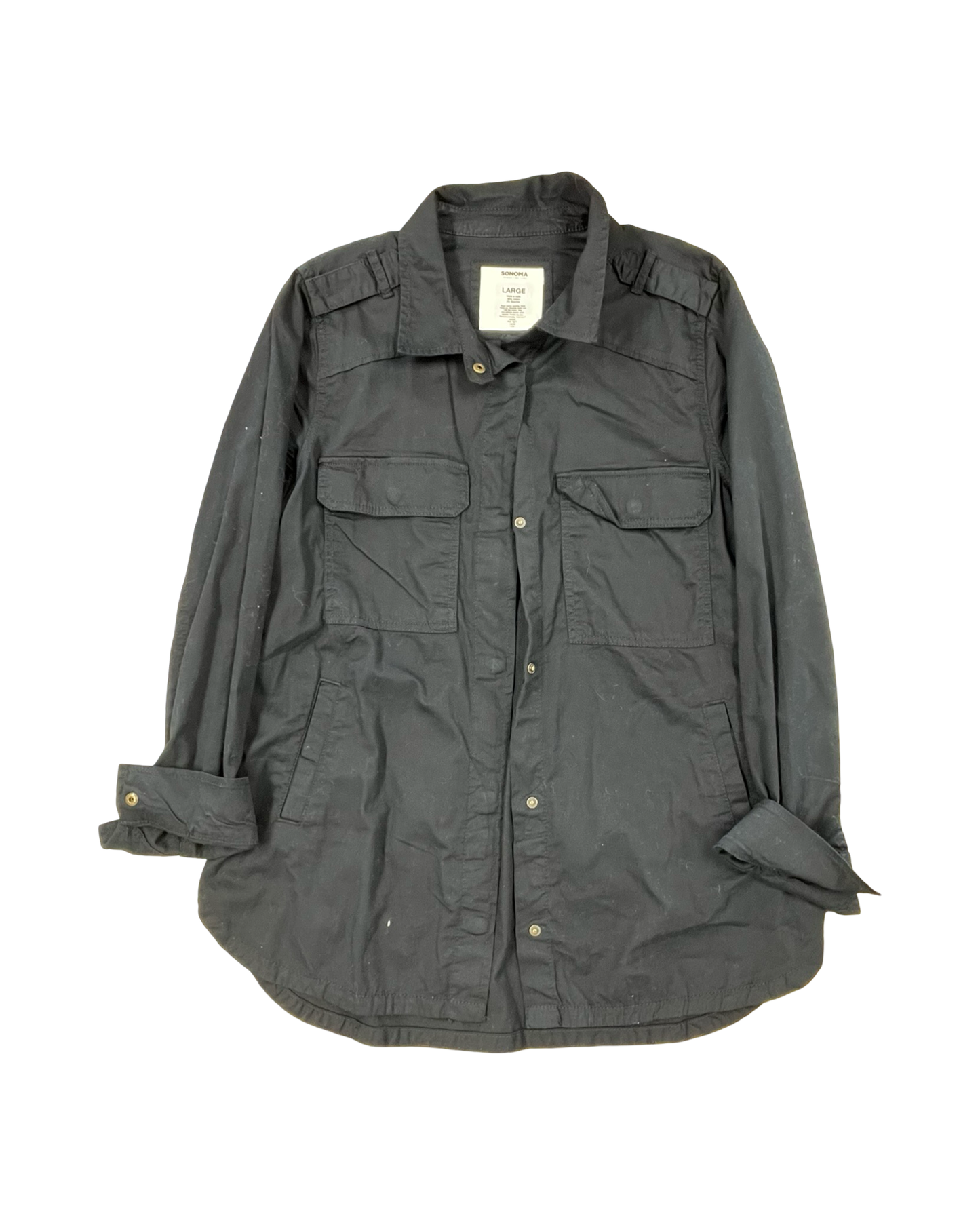 Jacket Shirt By Sonoma In Black, Size:L
