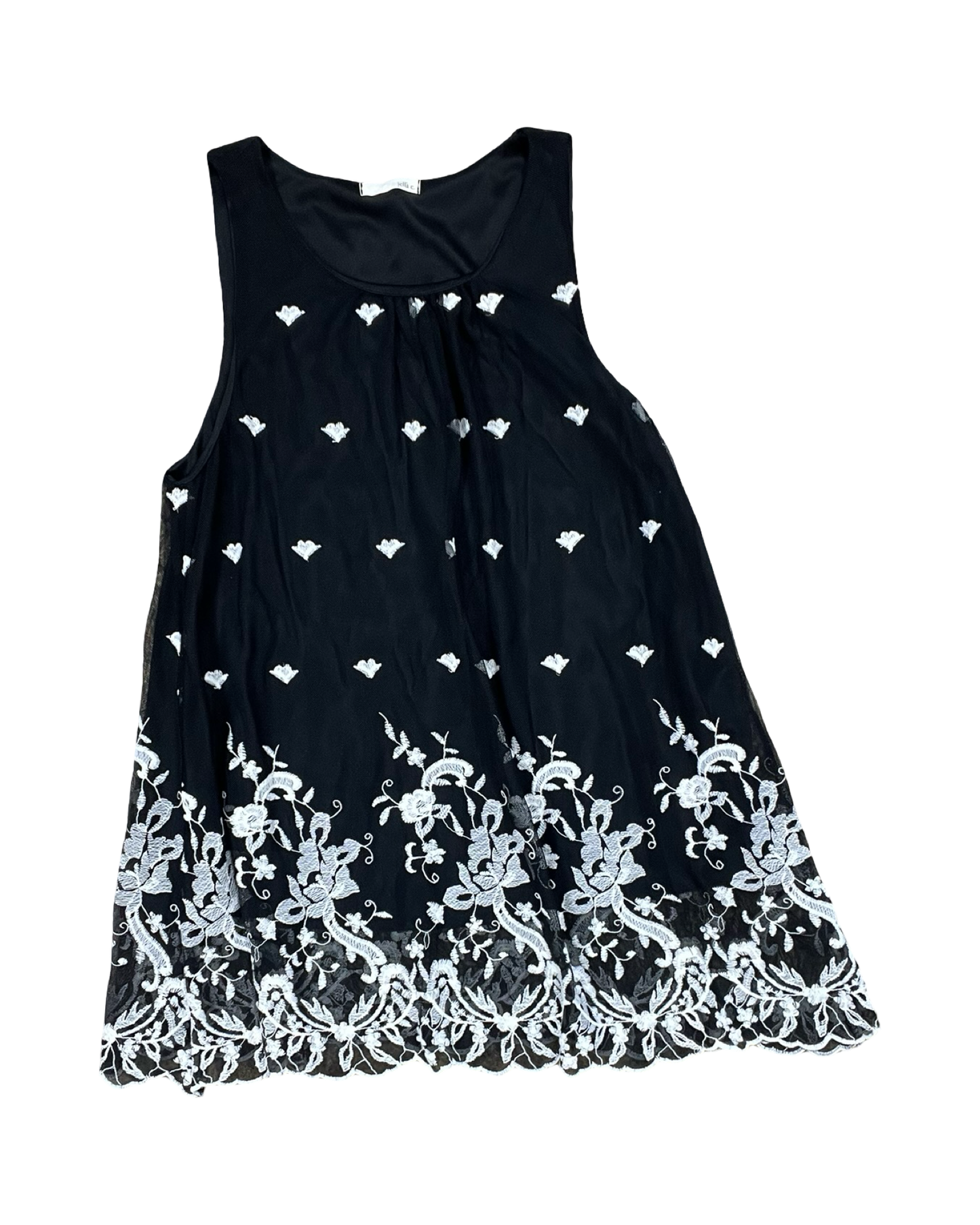 Tank Top By Clothes Mentor In Black & Cream, Size:M
