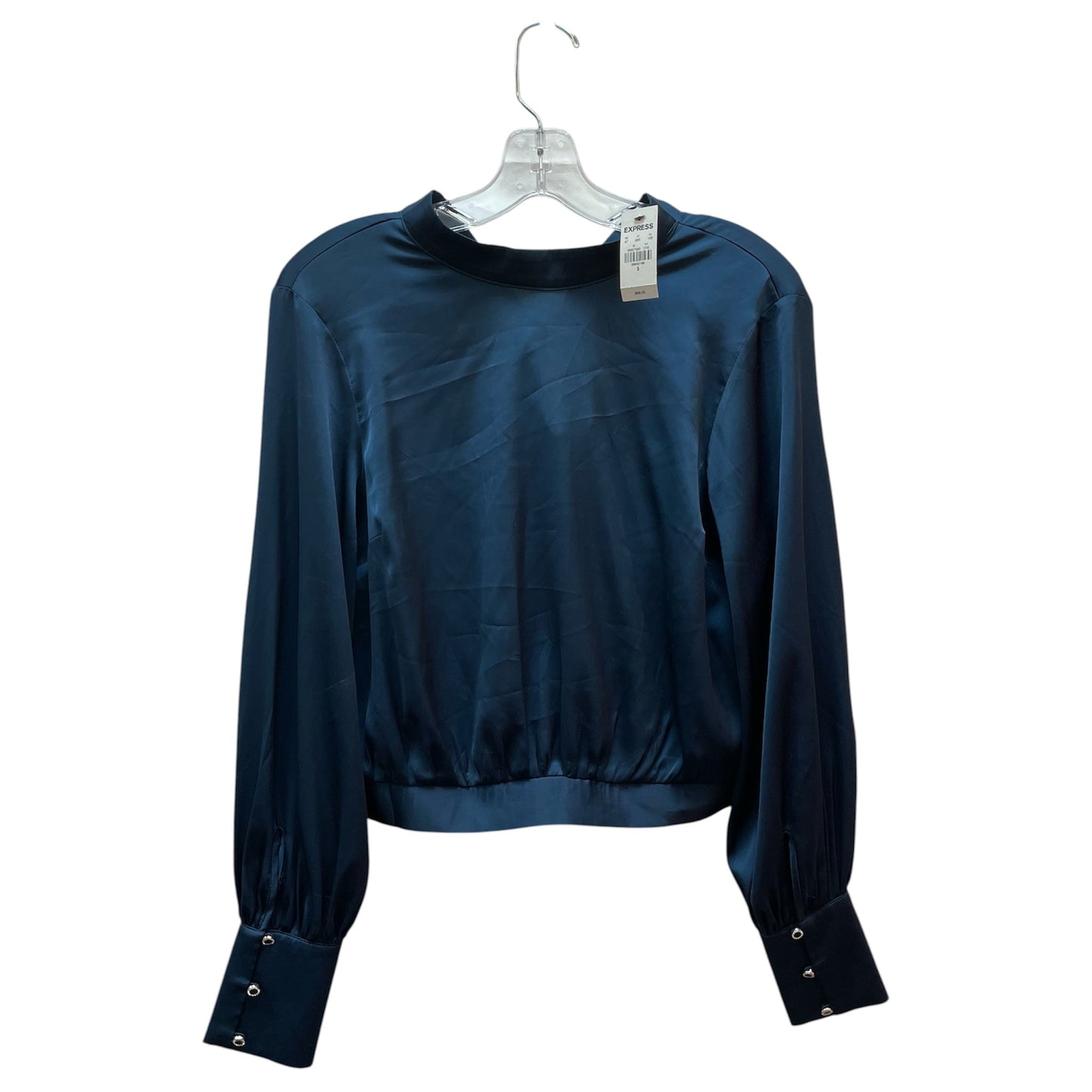 Blouse Ls By Express In Blue, Size:S