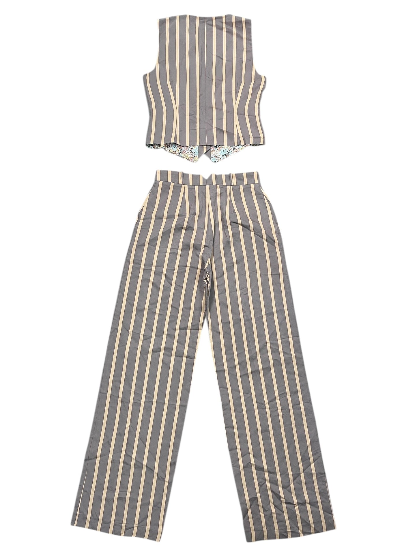 Pants Set 2Pc By Clothes Mentor In Striped Pattern, Size:S