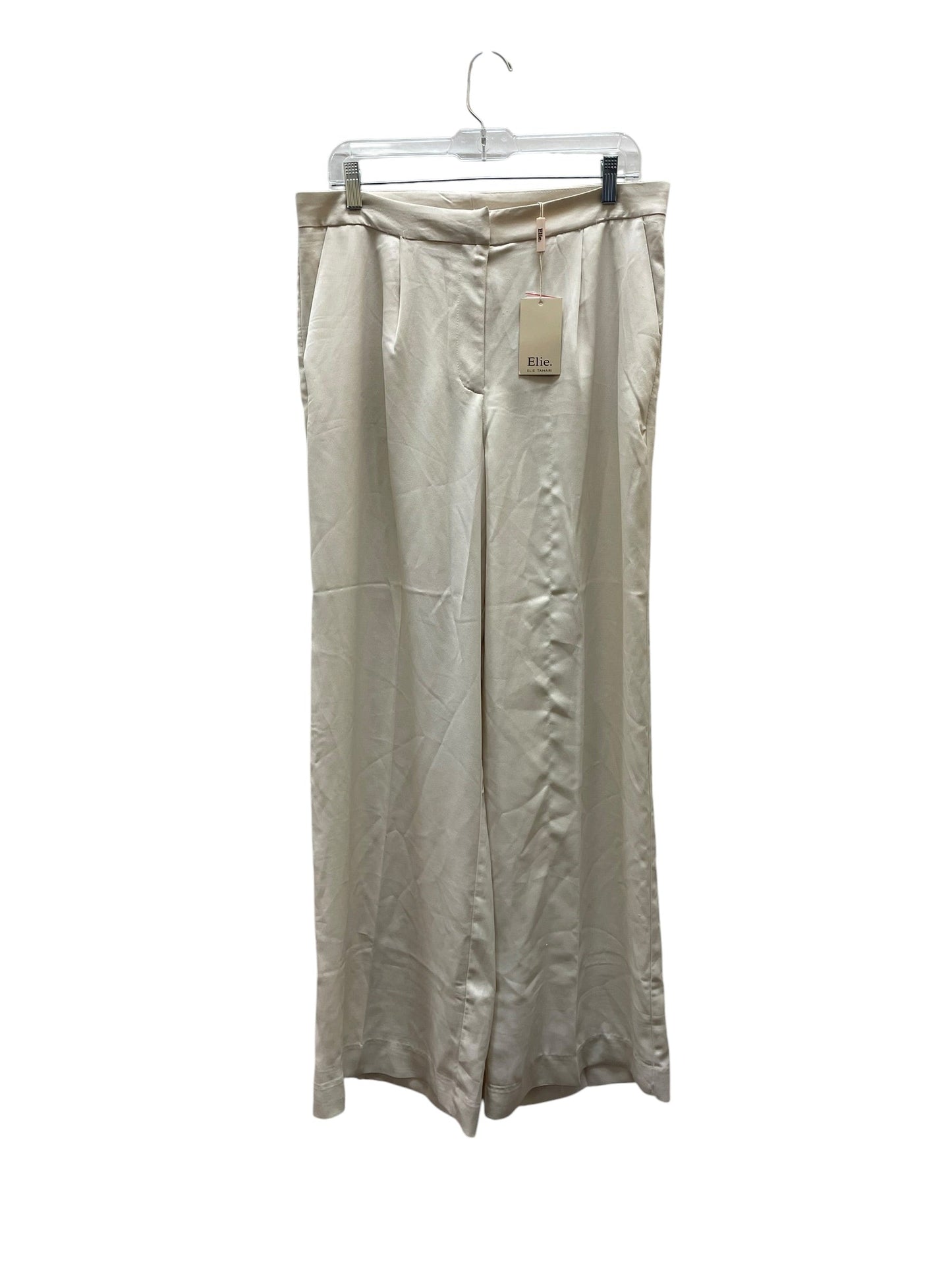 Pants Wide Leg By Elie Tahari In Cream, Size:12