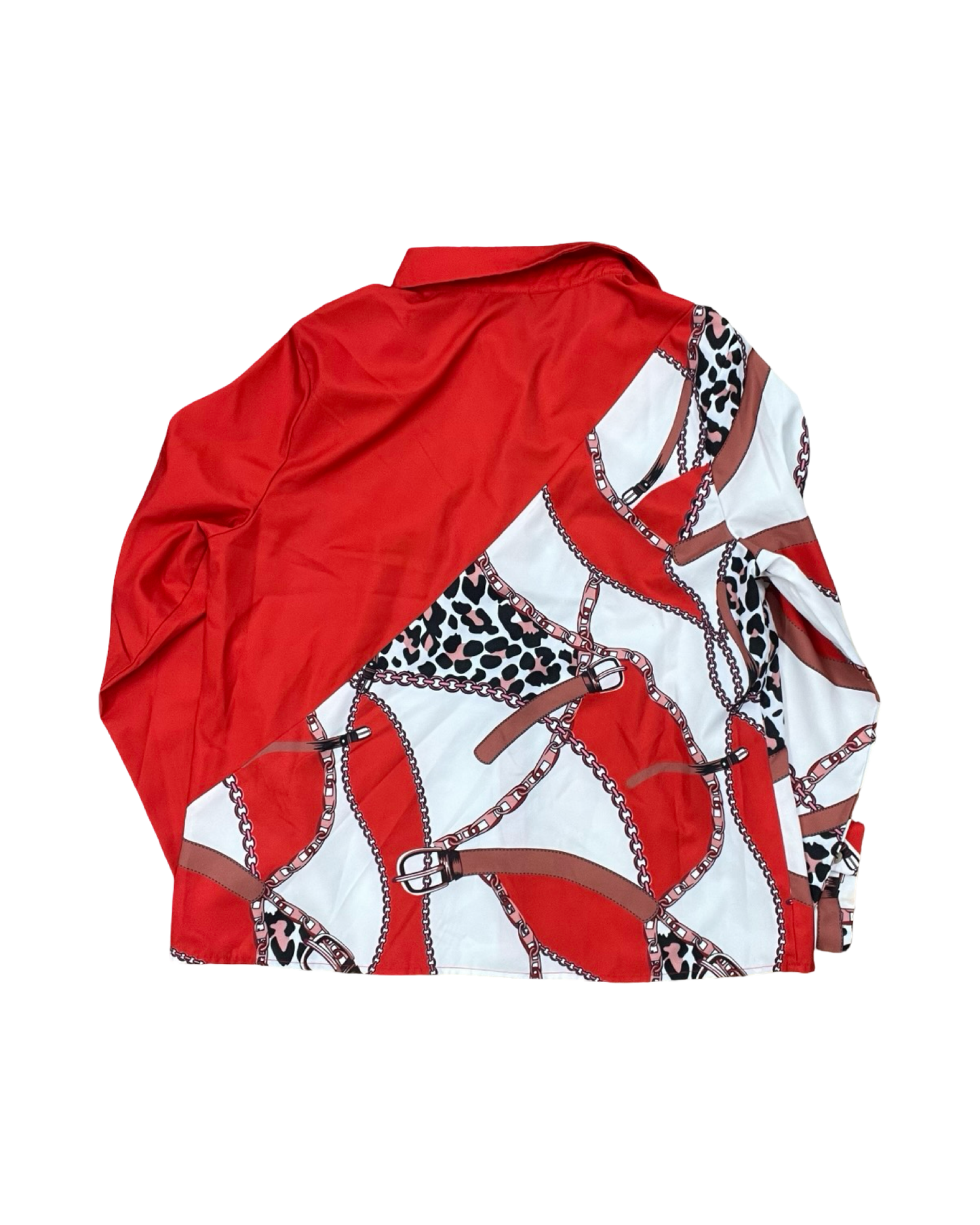Blouse Ls By Shein In Red, Size:Xl