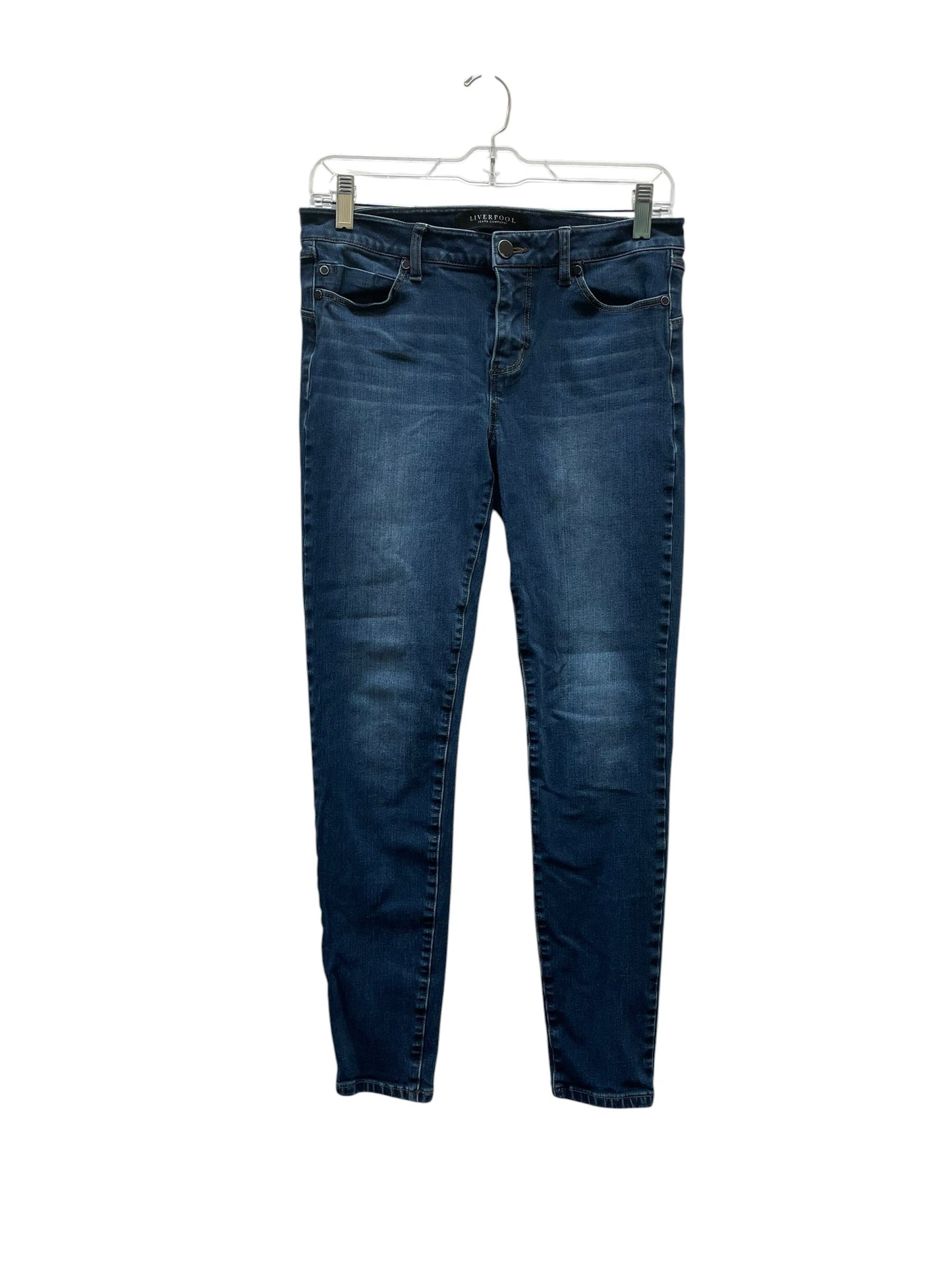 Jeans Skinny By Liverpool In Blue Denim, Size:4