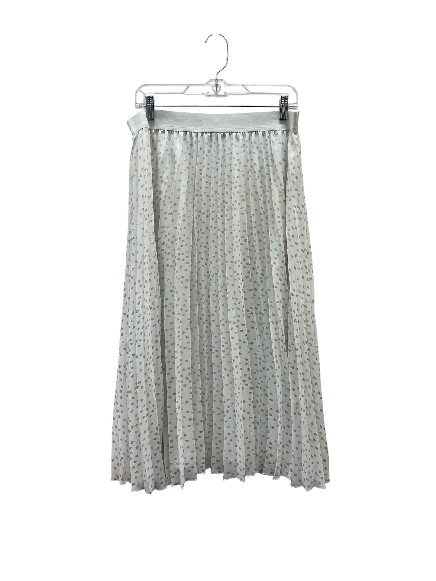 Skirt Maxi By Vince Camuto In Gold & White, Size:M