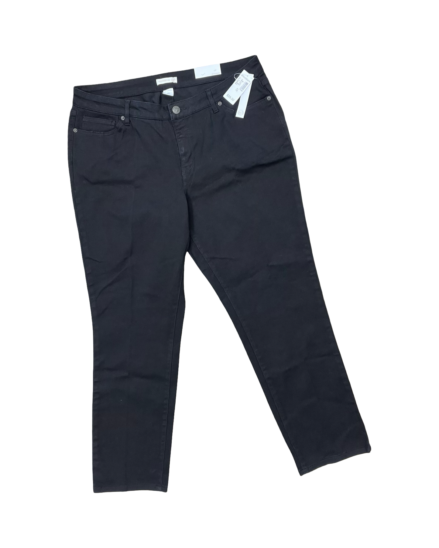 Jeans Straight By Gloria Vanderbilt In White Denim, Size:18