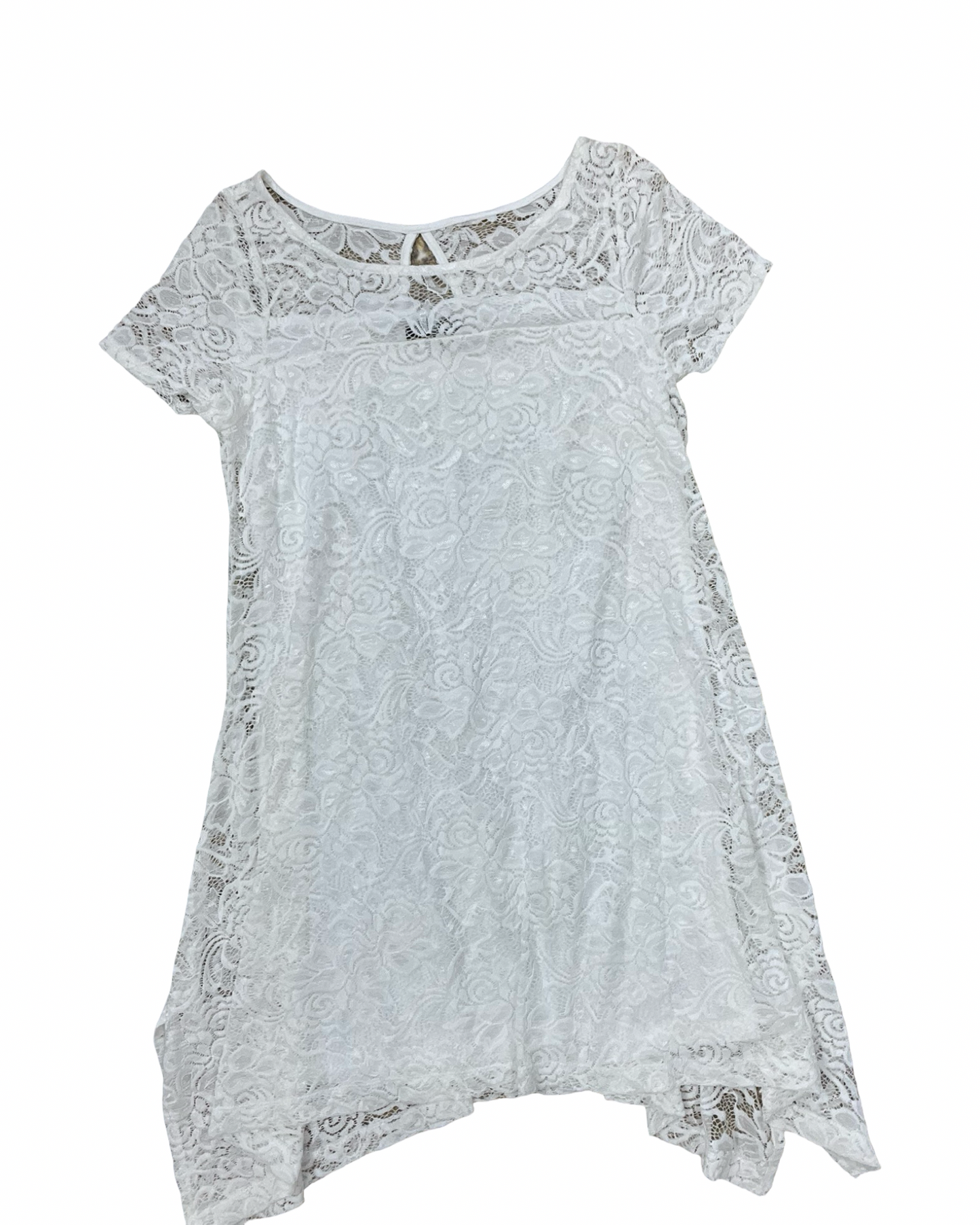 Dress Casual Short By Roz And Ali In Cream, Size:M