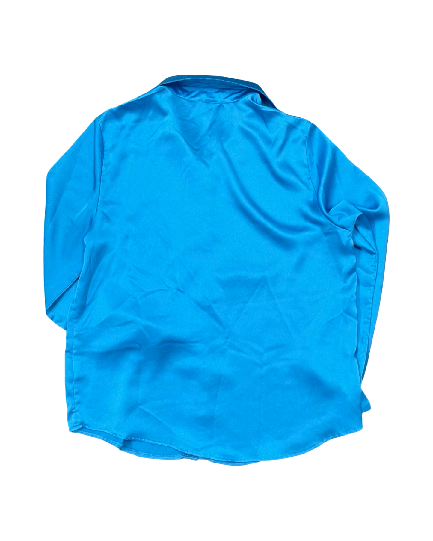 Blouse Ls By Shein In Teal, Size:Xl