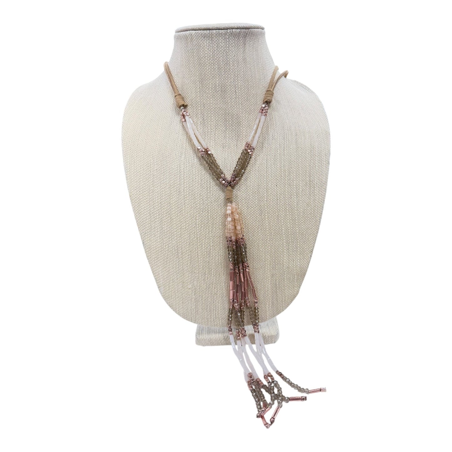 Necklace Lariat & Y-Drop By Inc In Tan, Size:1