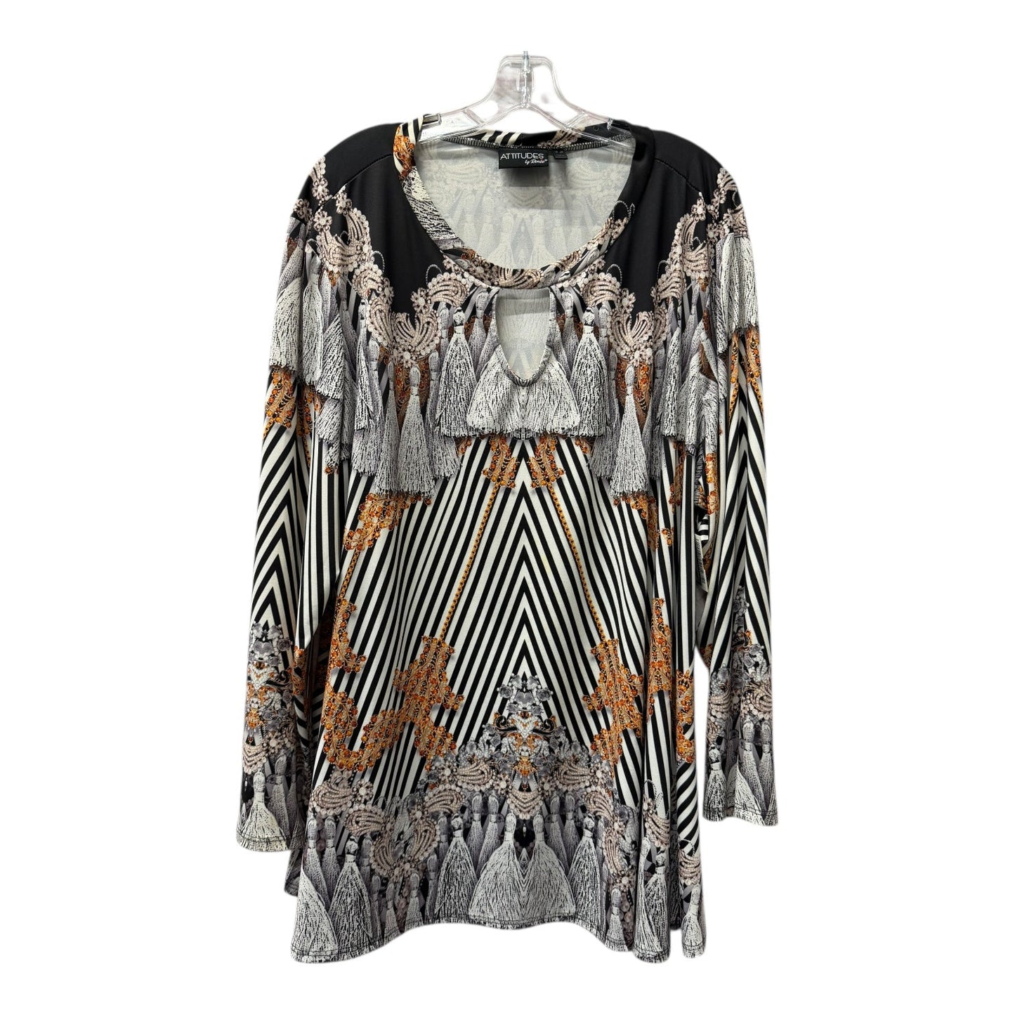 Top Ls By ATTITUDES In Black & White, Size:3X