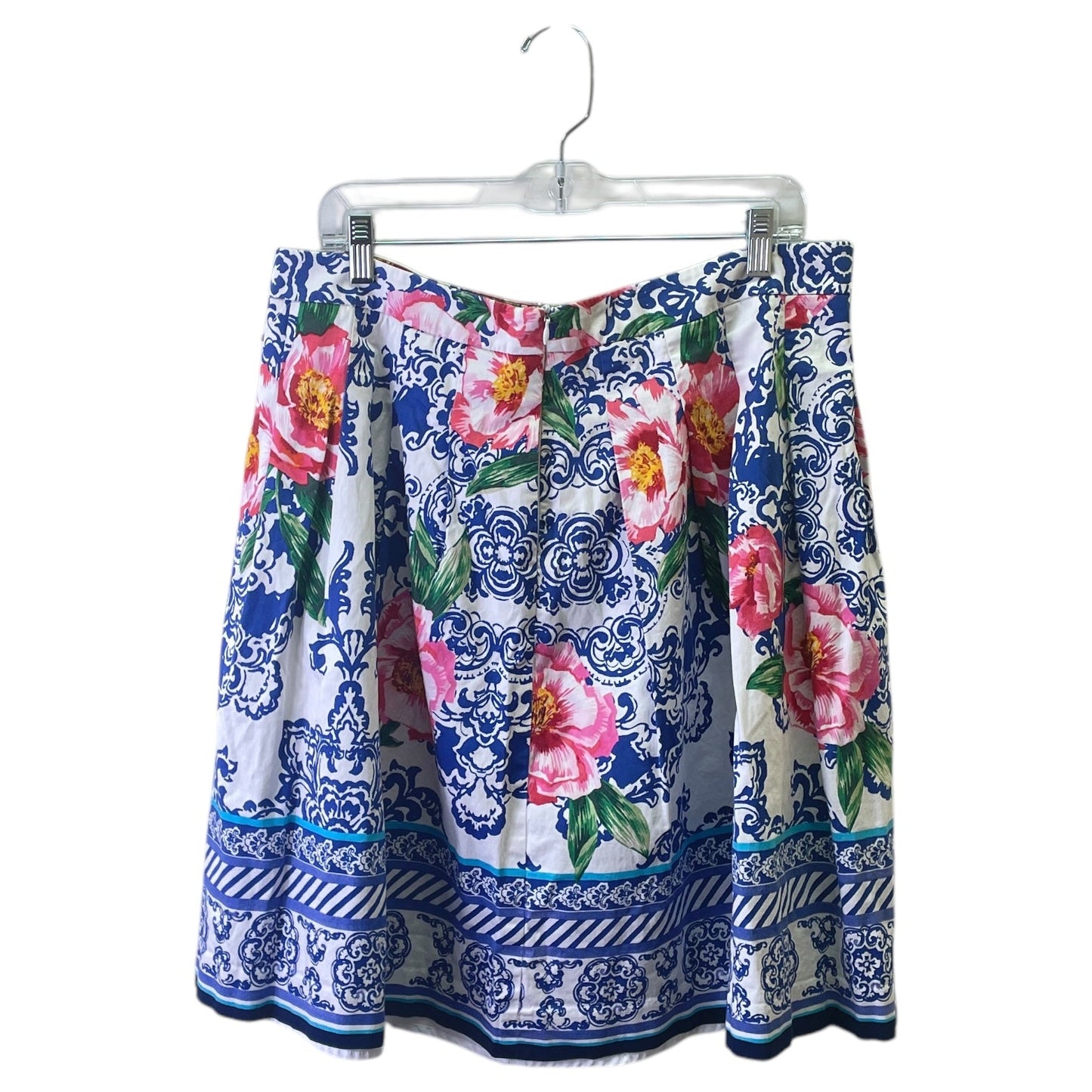 Skirt Mini & Short By Talbots In Blue & White, Size:Xlp