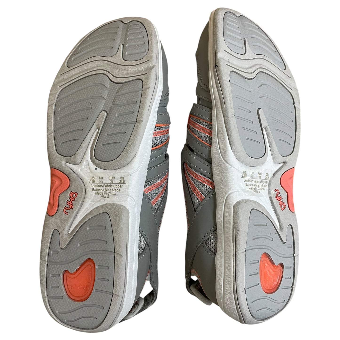 Shoes Sneakers By Ryka In Grey & Orange, Size:7.5