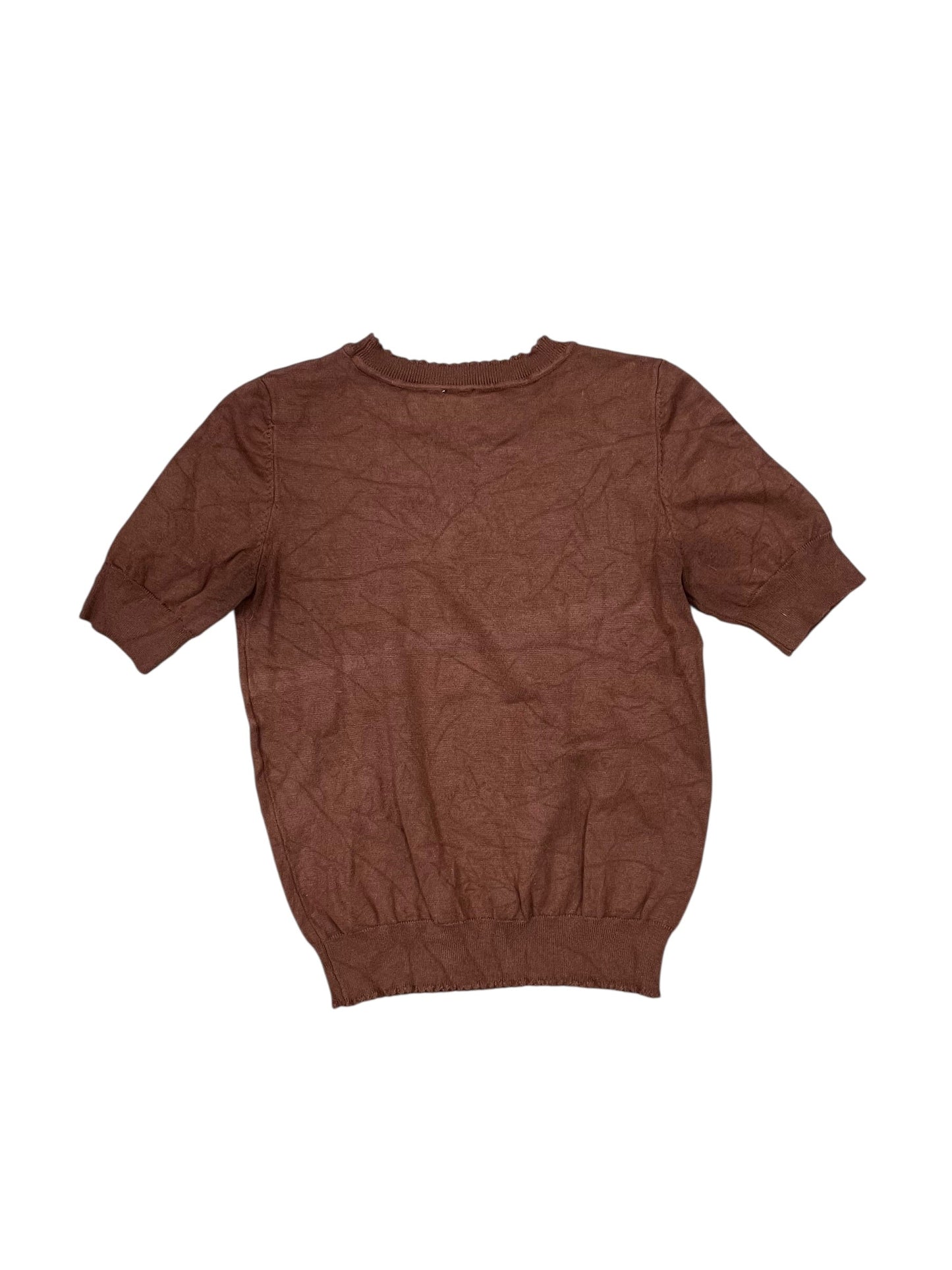 Sweater Ss By Anne Klein In Brown, Size:S