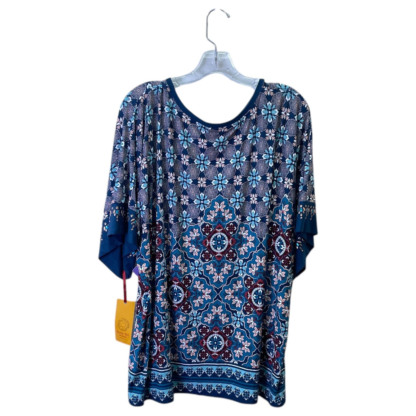 Top Ss By Ruby Rd In Blue & Red, Size:2X