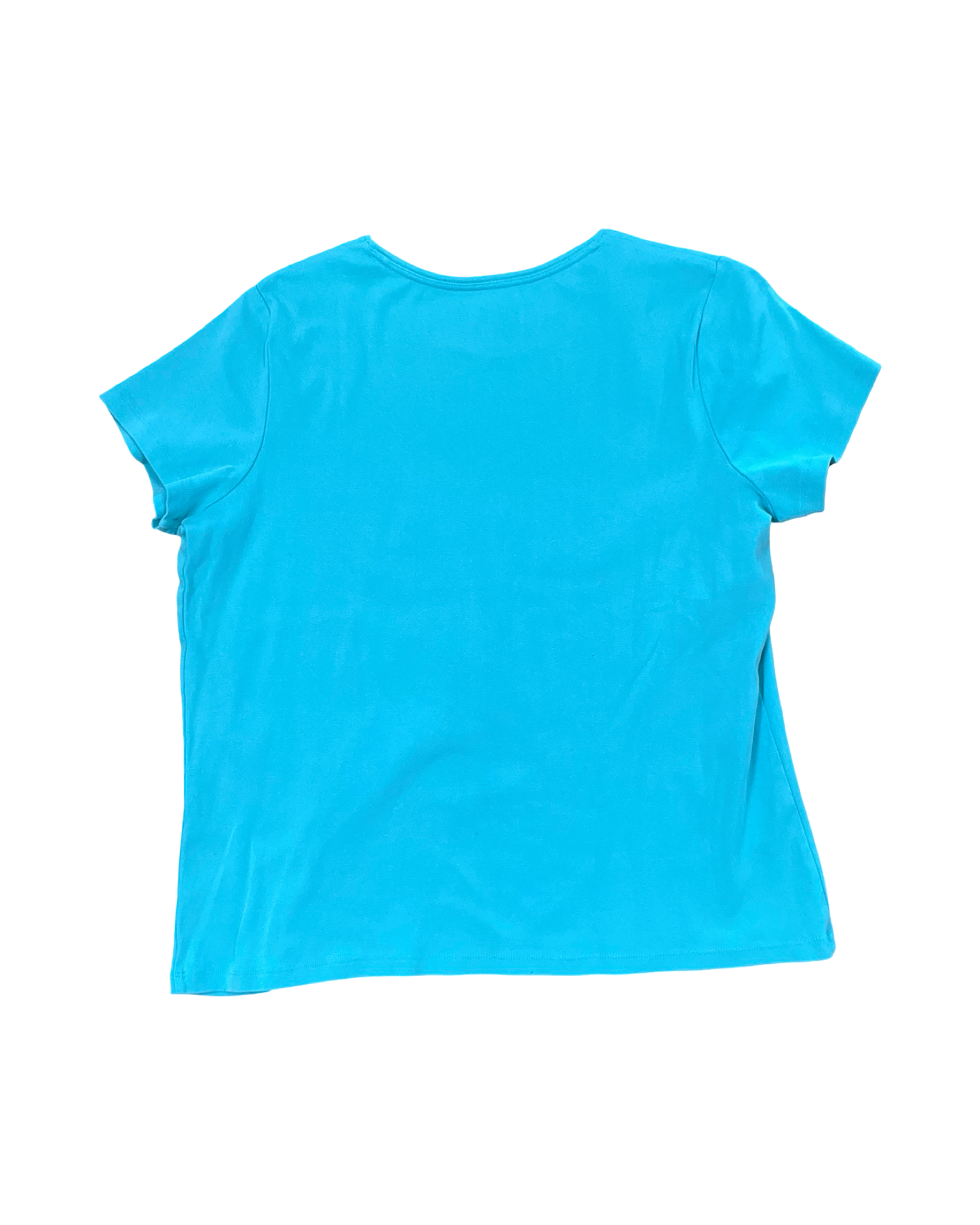 Top Ss Basic By St Johns Bay In Aqua, Size:1X