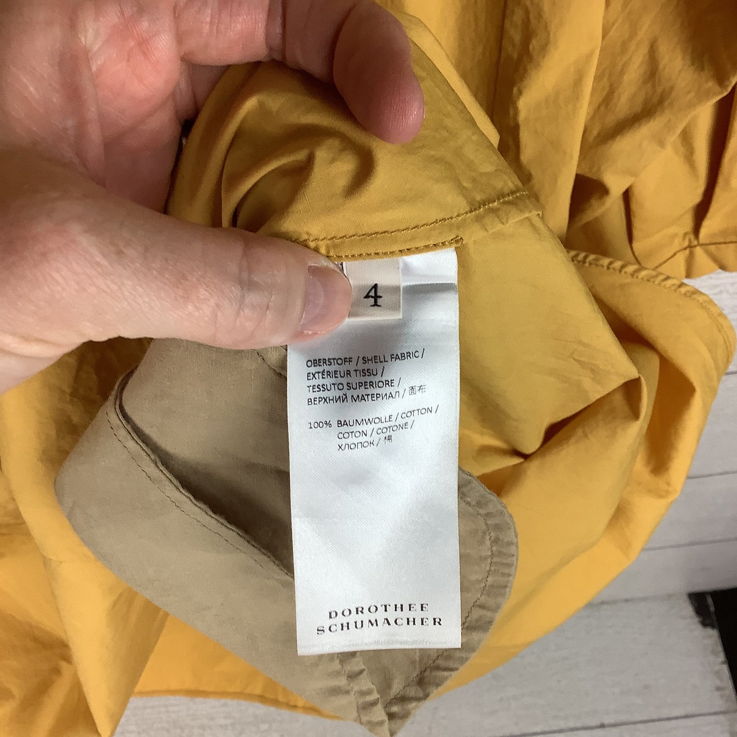 Dress Casual Midi By Clothes Mentor In Yellow, Size: L (brand size 4)