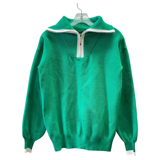 Sweater By Commense In Green & White, Size:S