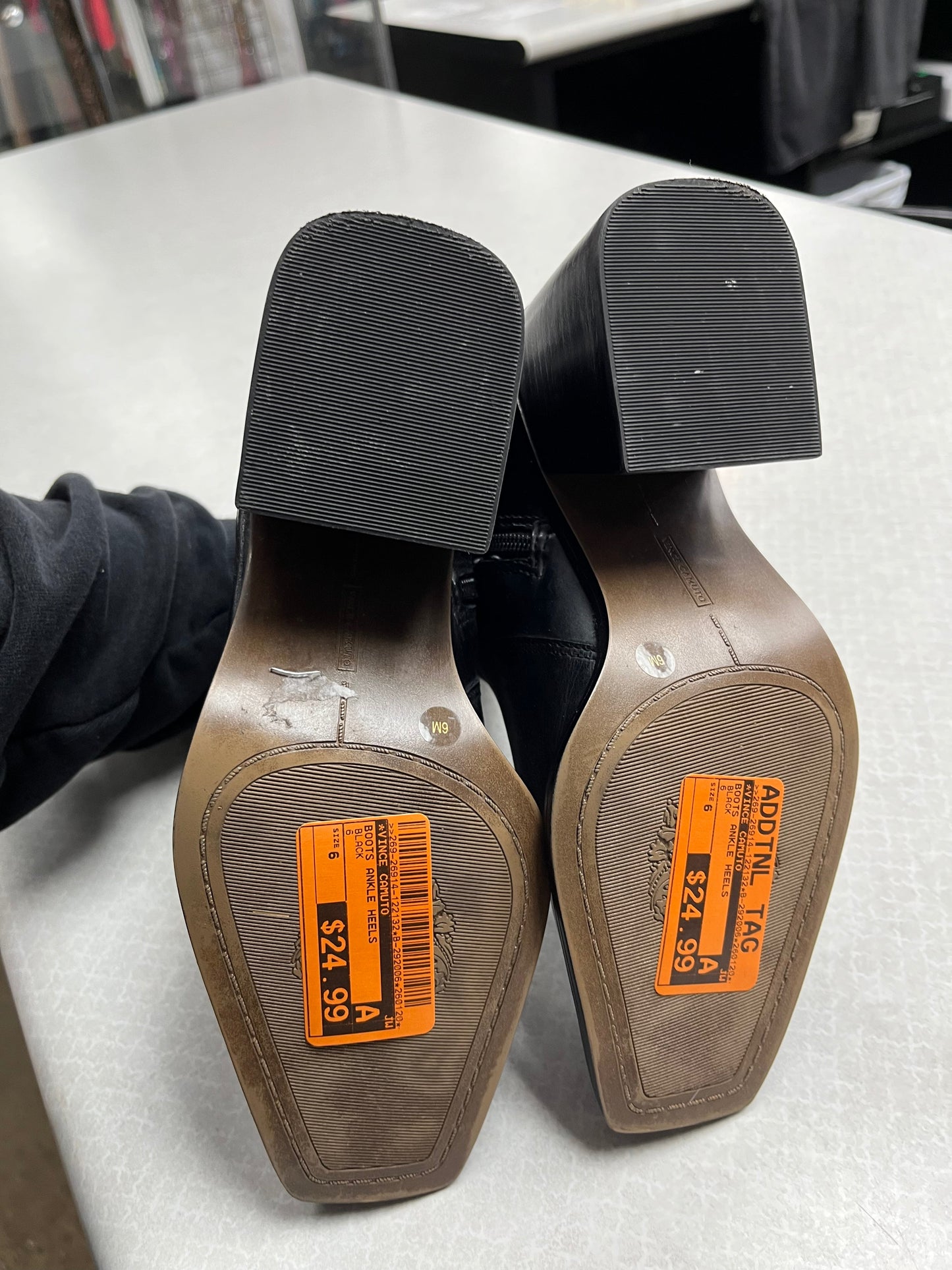 Boots Ankle Heels By Vince Camuto In Black, Size:6