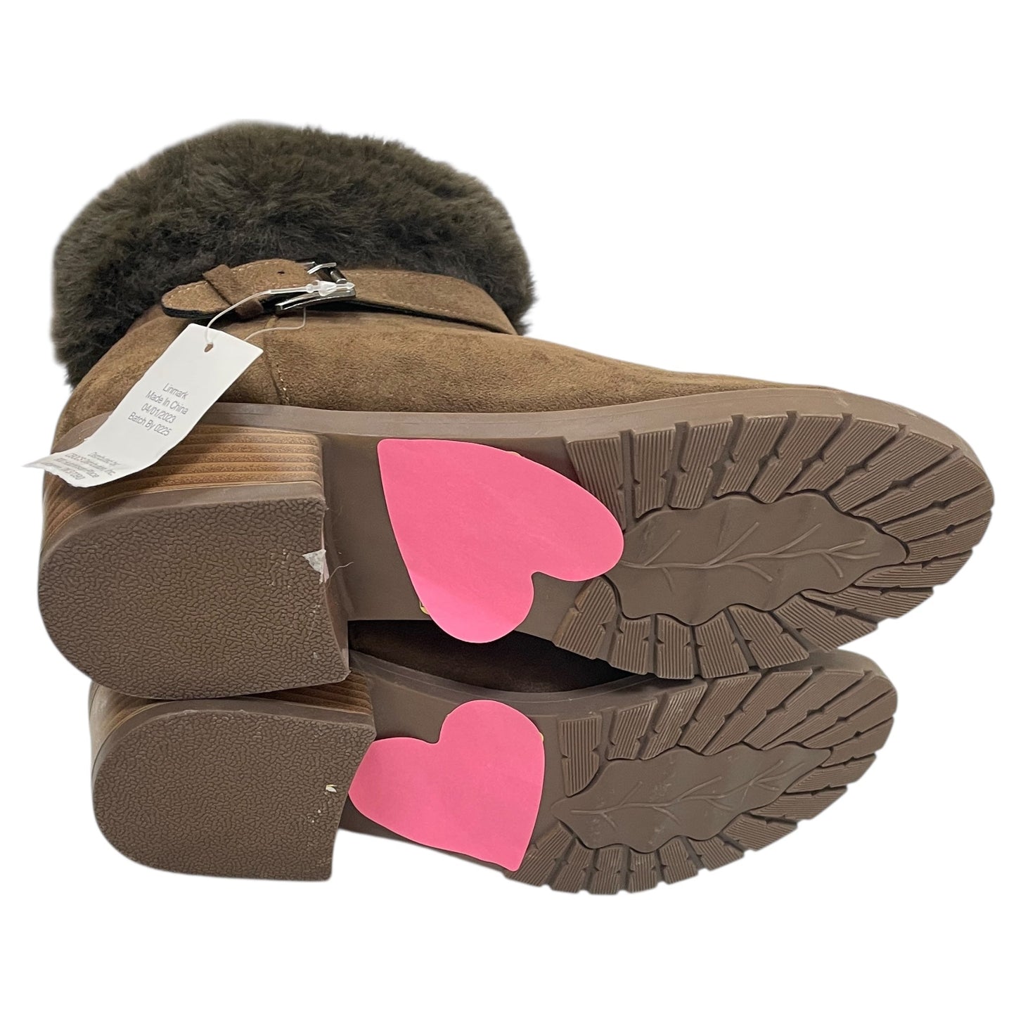 Boots Ankle Heels By Cmc In Brown, Size:9