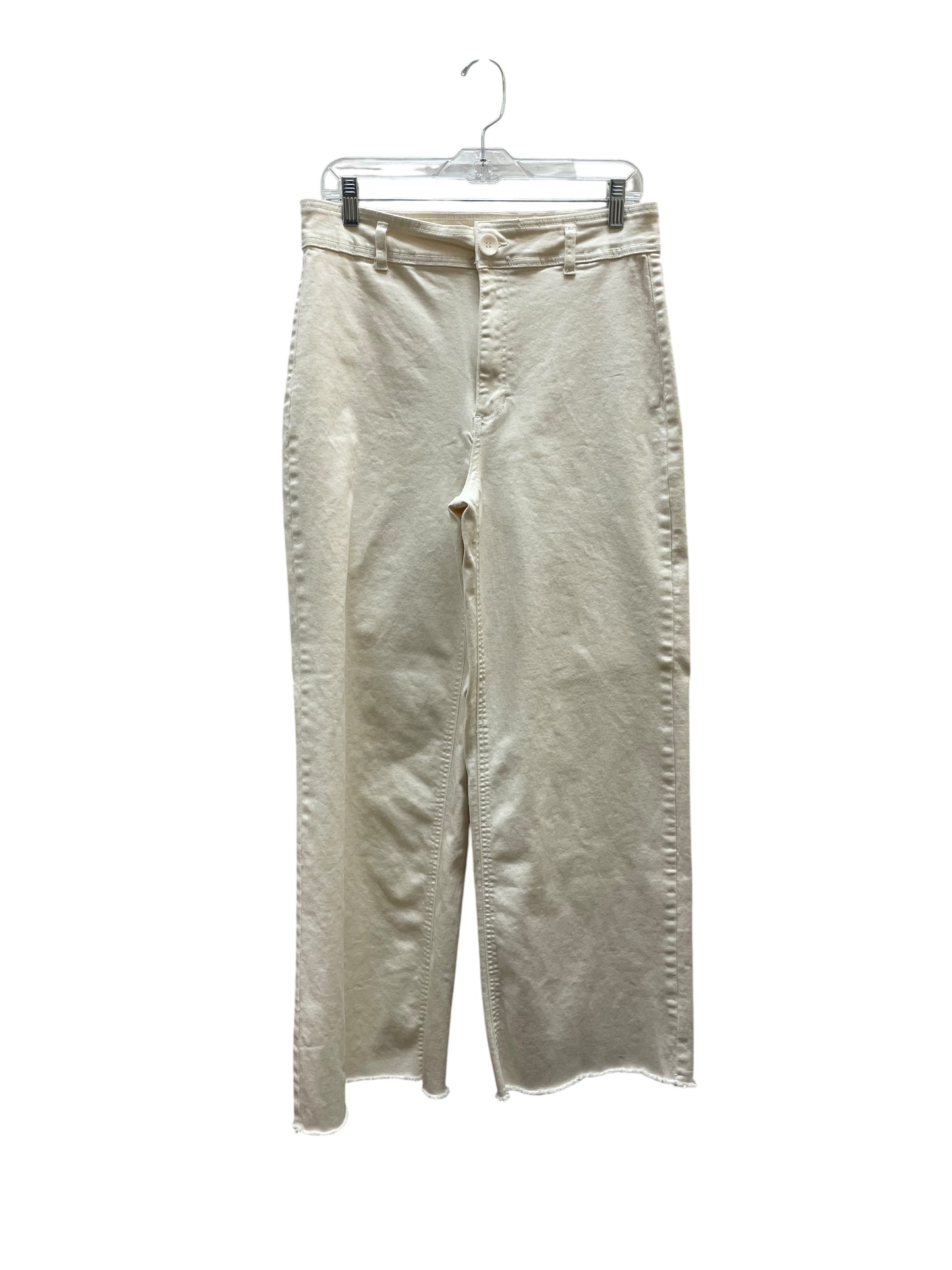 Jeans Wide Leg By Oat In Cream, Size:10