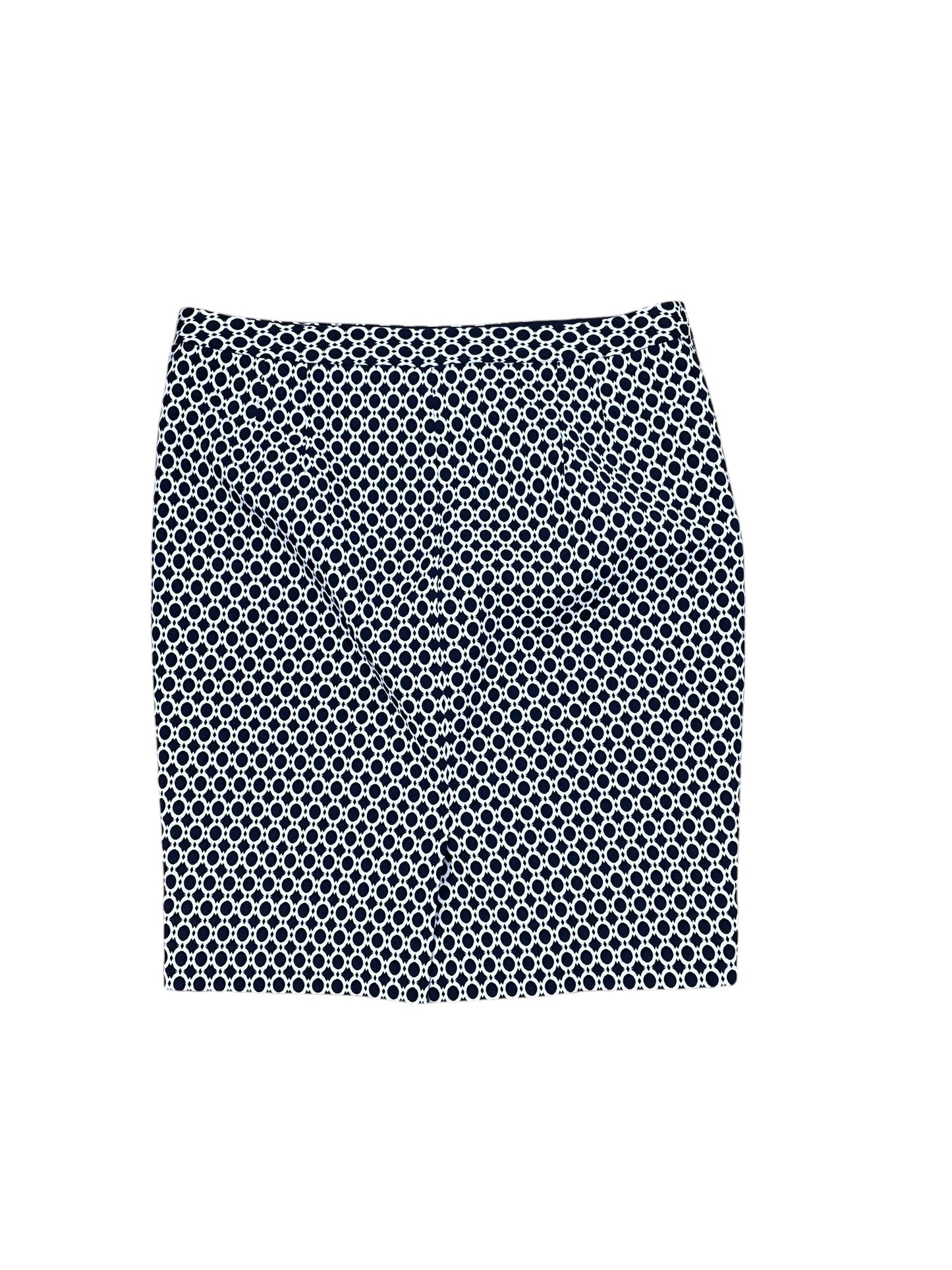 Skirt Midi By Limited In Blue & White, Size:L