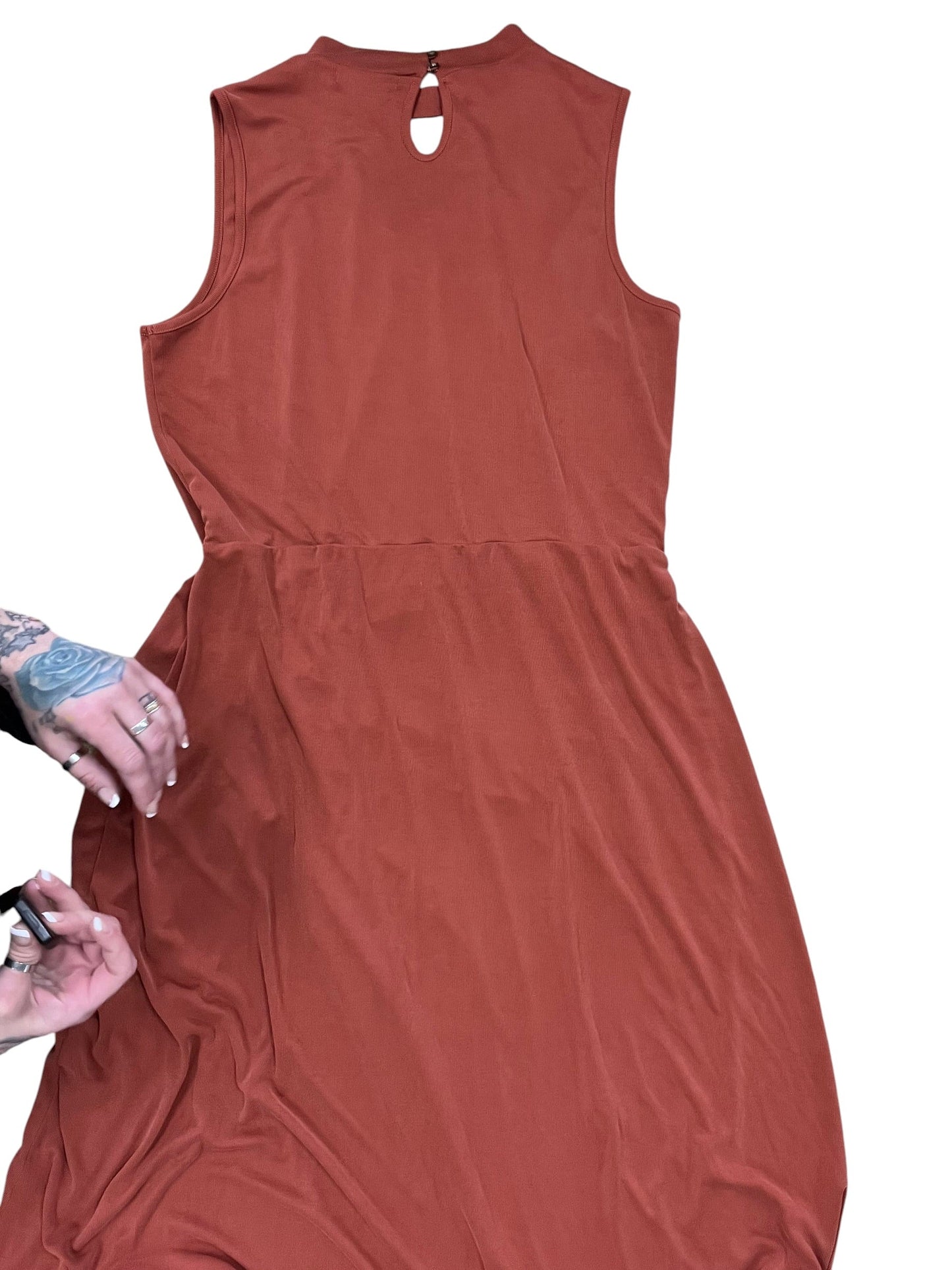 Dress Casual Maxi By Rock & Roll In Orange, Size:1X