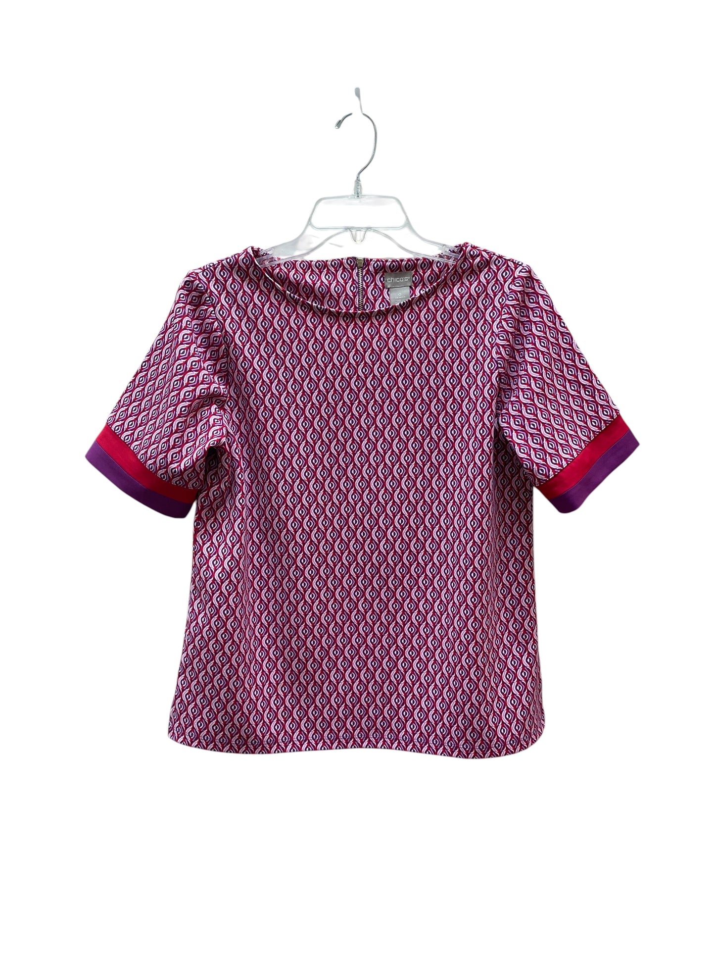 Top Ss By Chicos In Pink & Red, Size:S