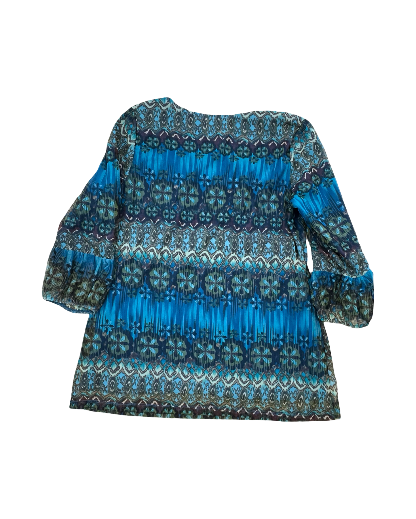 Top 3/4 Sleeve By Dressbarn In Teal, Size:L