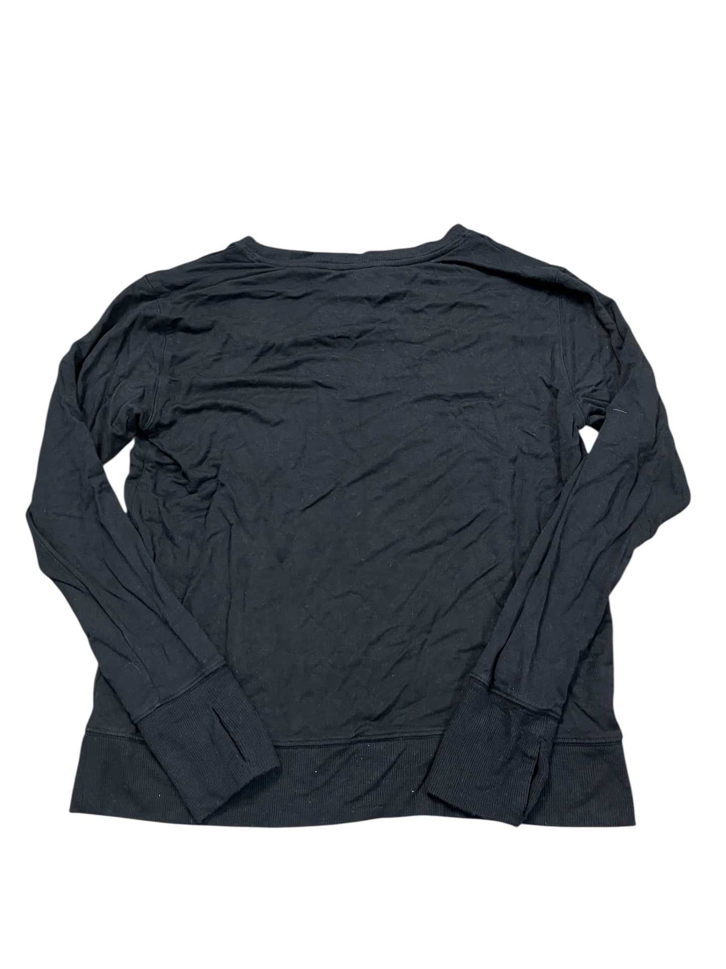 Athletic Top Ls Collar By Athleta In Black, Size:M