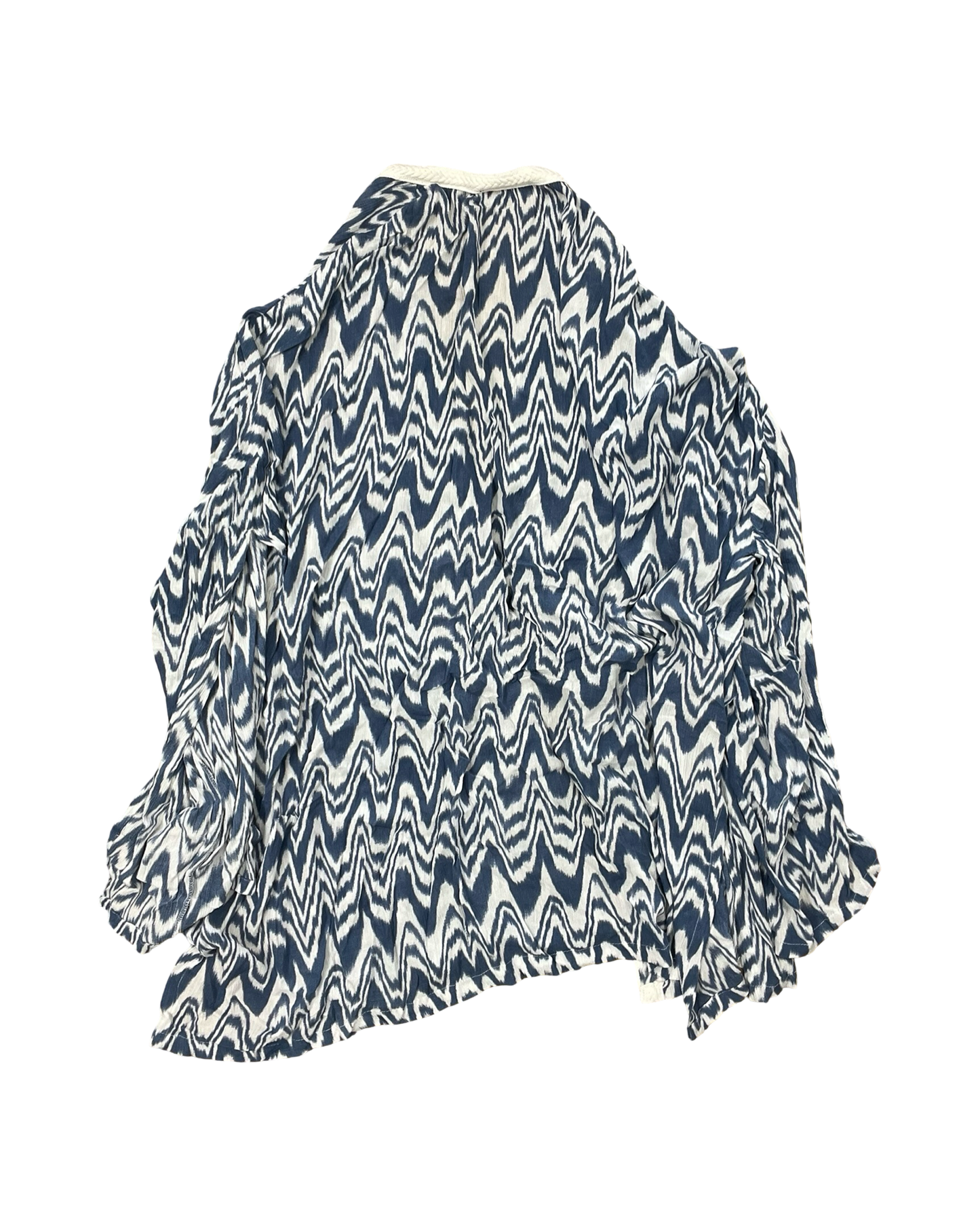 Cardigan By Rock & Roll In Blue & White, Size:1X