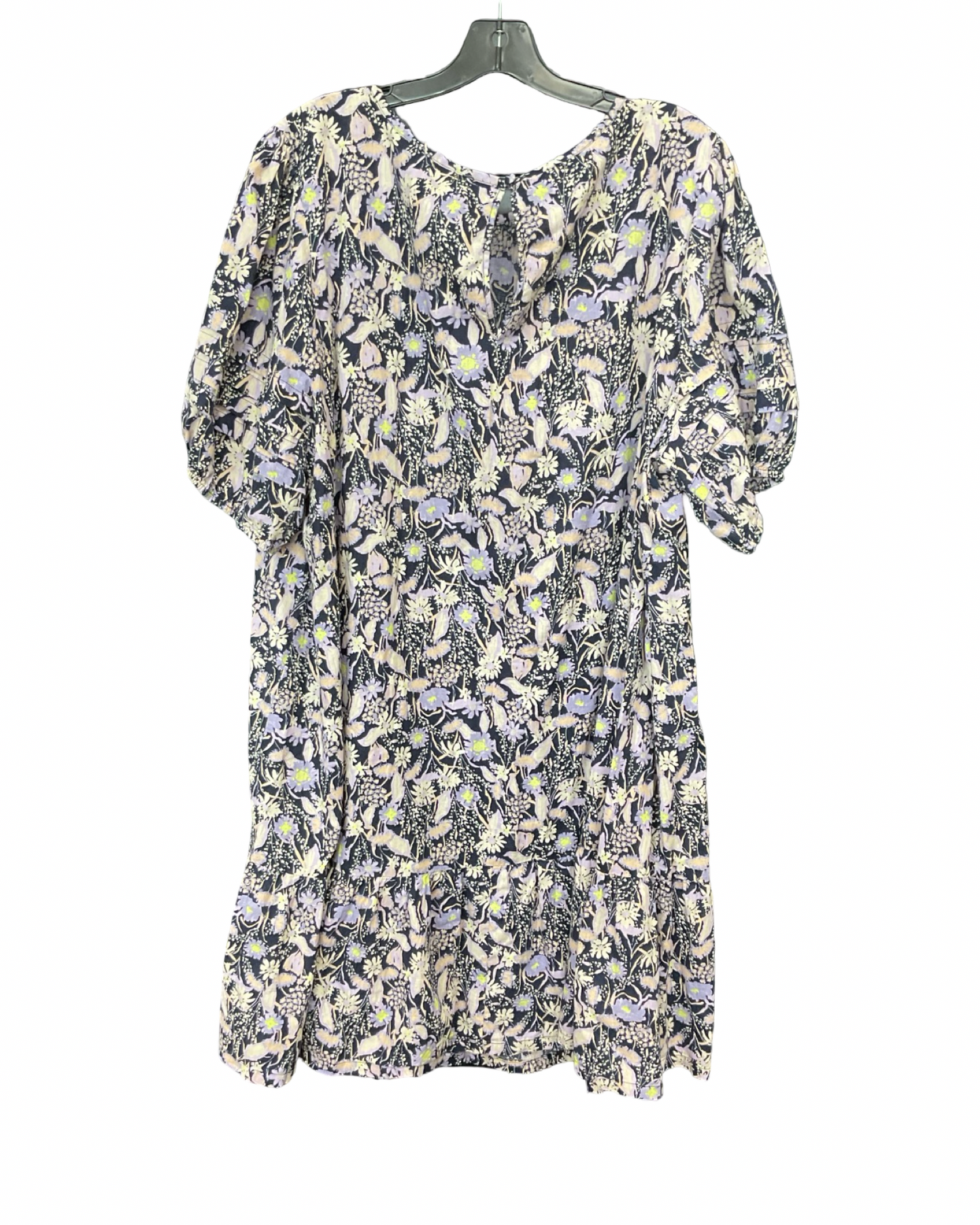 Dress Casual Short By Ava & Viv In Blue & Purple, Size:2X