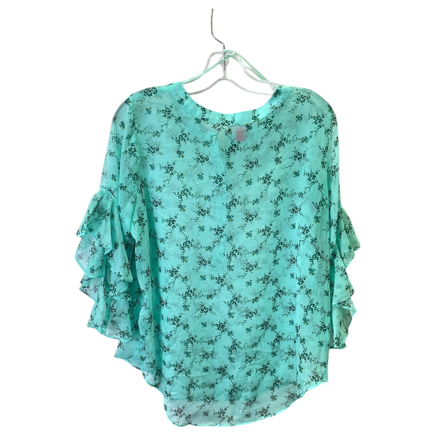 Top 3/4 Sleeve By Vince Camuto In Aqua, Size:M
