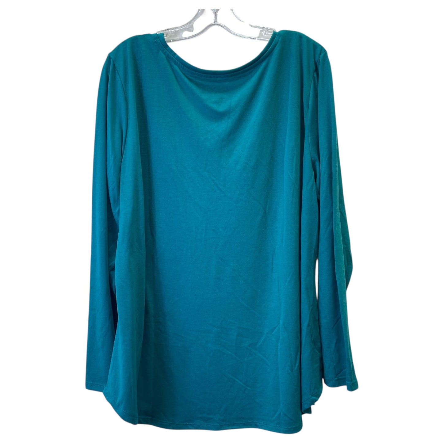 Top Ls Basic By Jennifer Lauren In Teal, Size:3X
