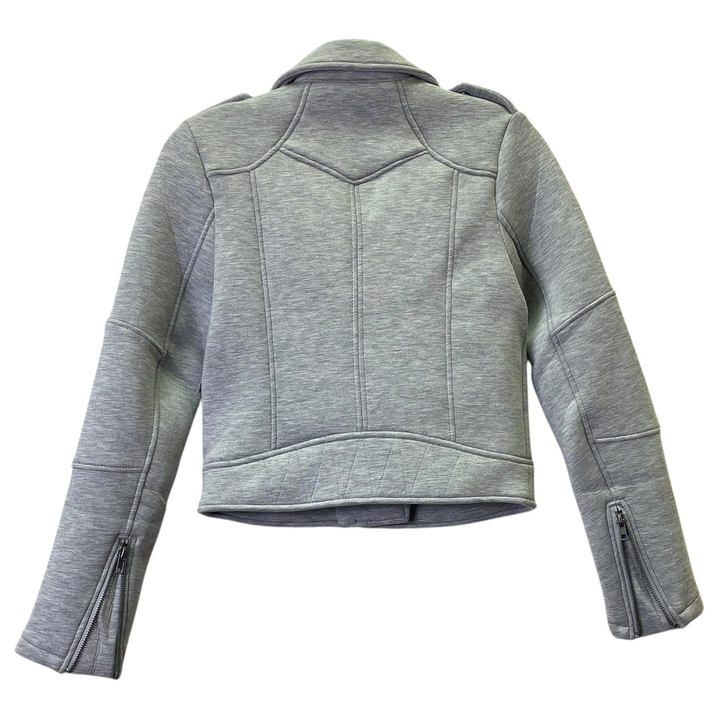 Jacket Moto By Cupcakes And Cashmere In Grey, Size:Xs