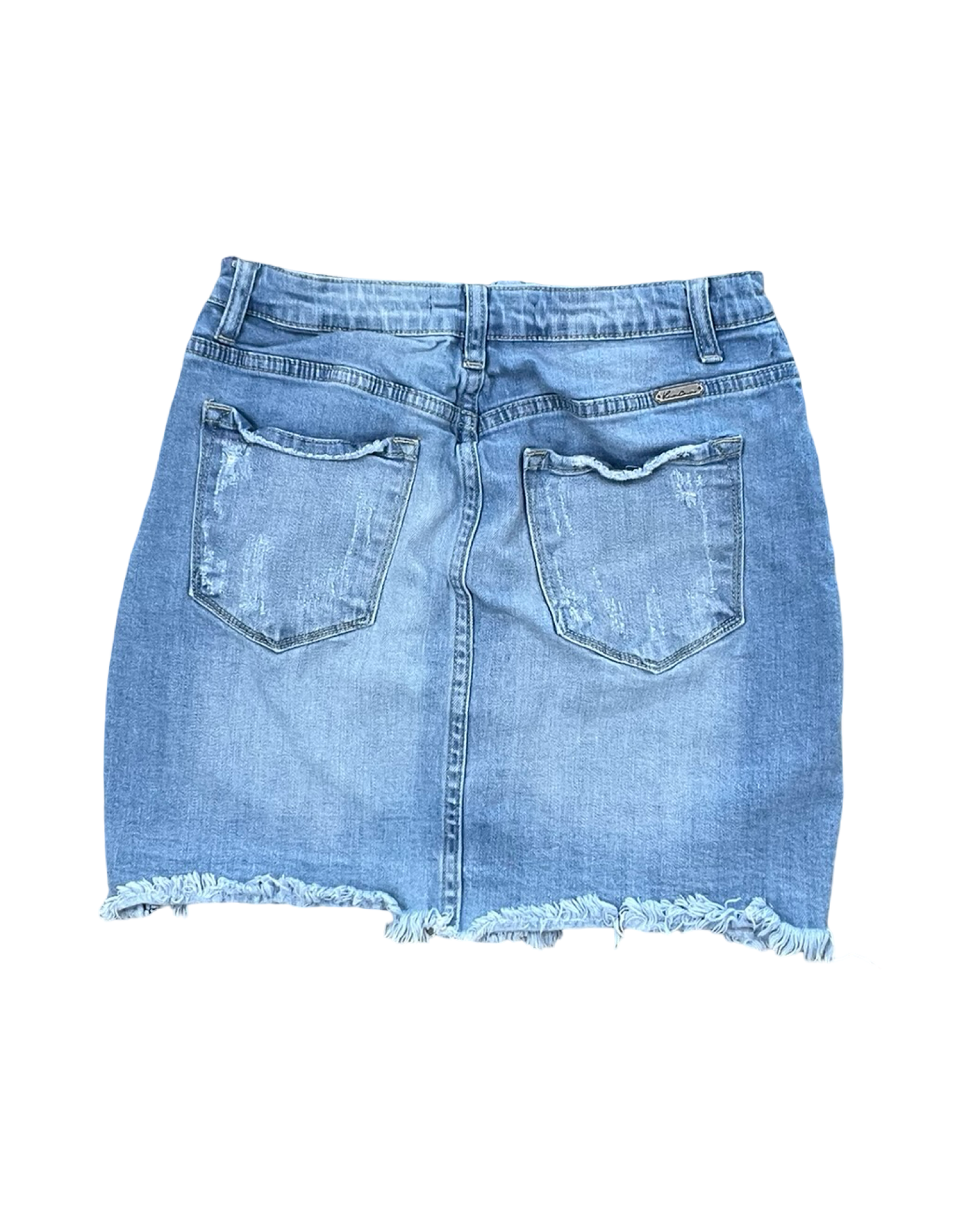 Skirt Mini & Short By Kancan In Blue Denim, Size:M