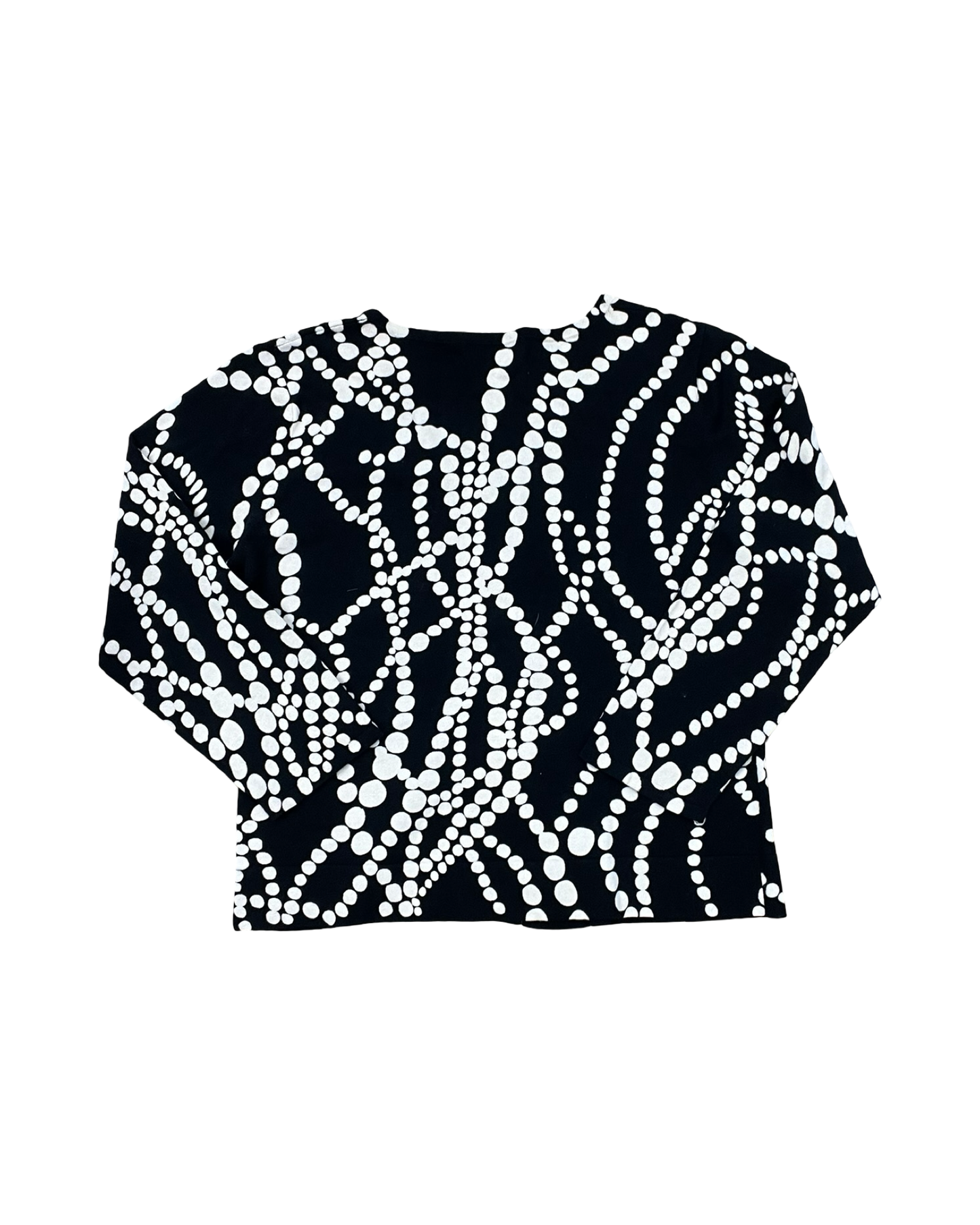 Cardigan By Cabi In Black & Cream, Size:L