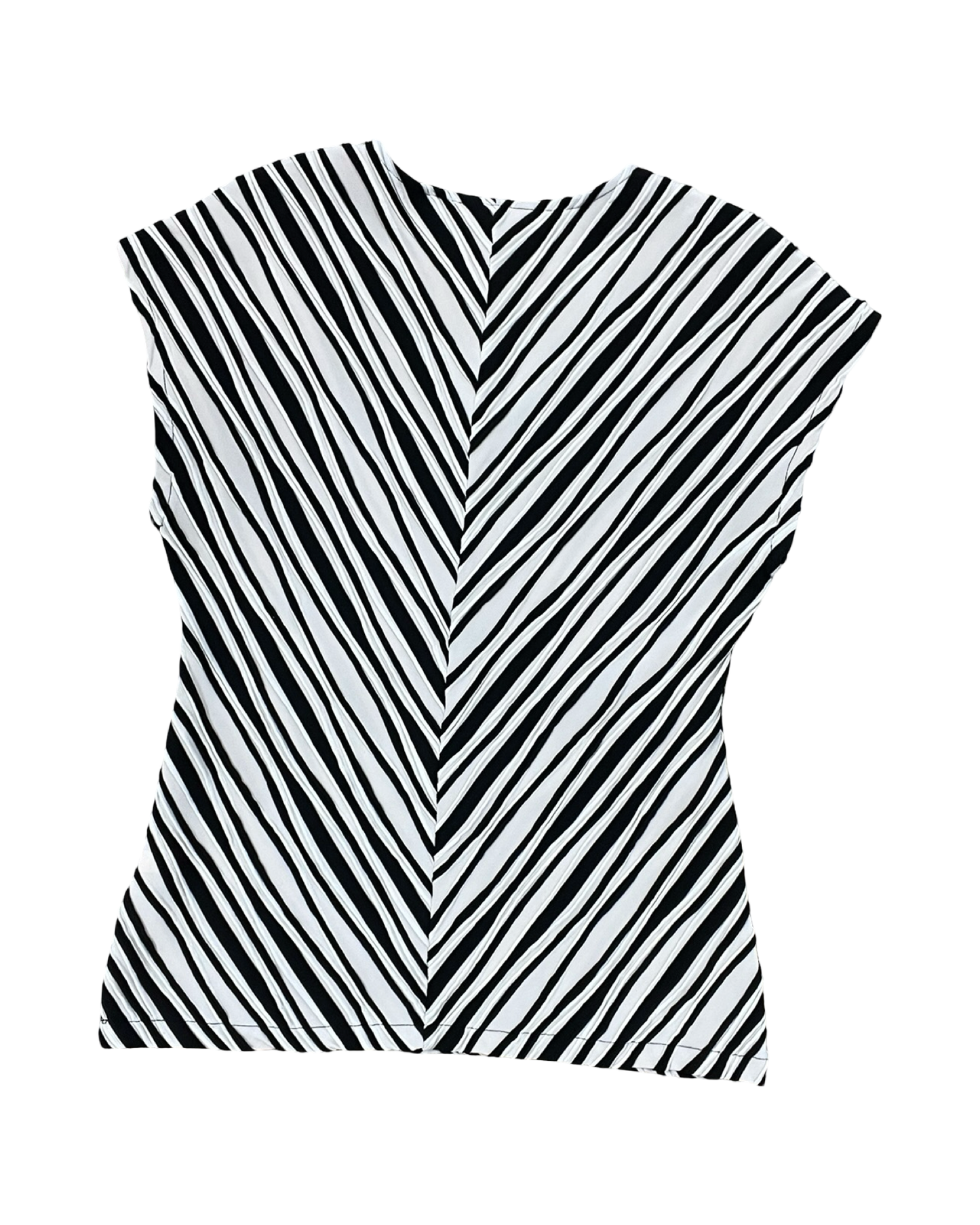 Top Sleeveless By Dana Buchman In Black & Cream, Size:M