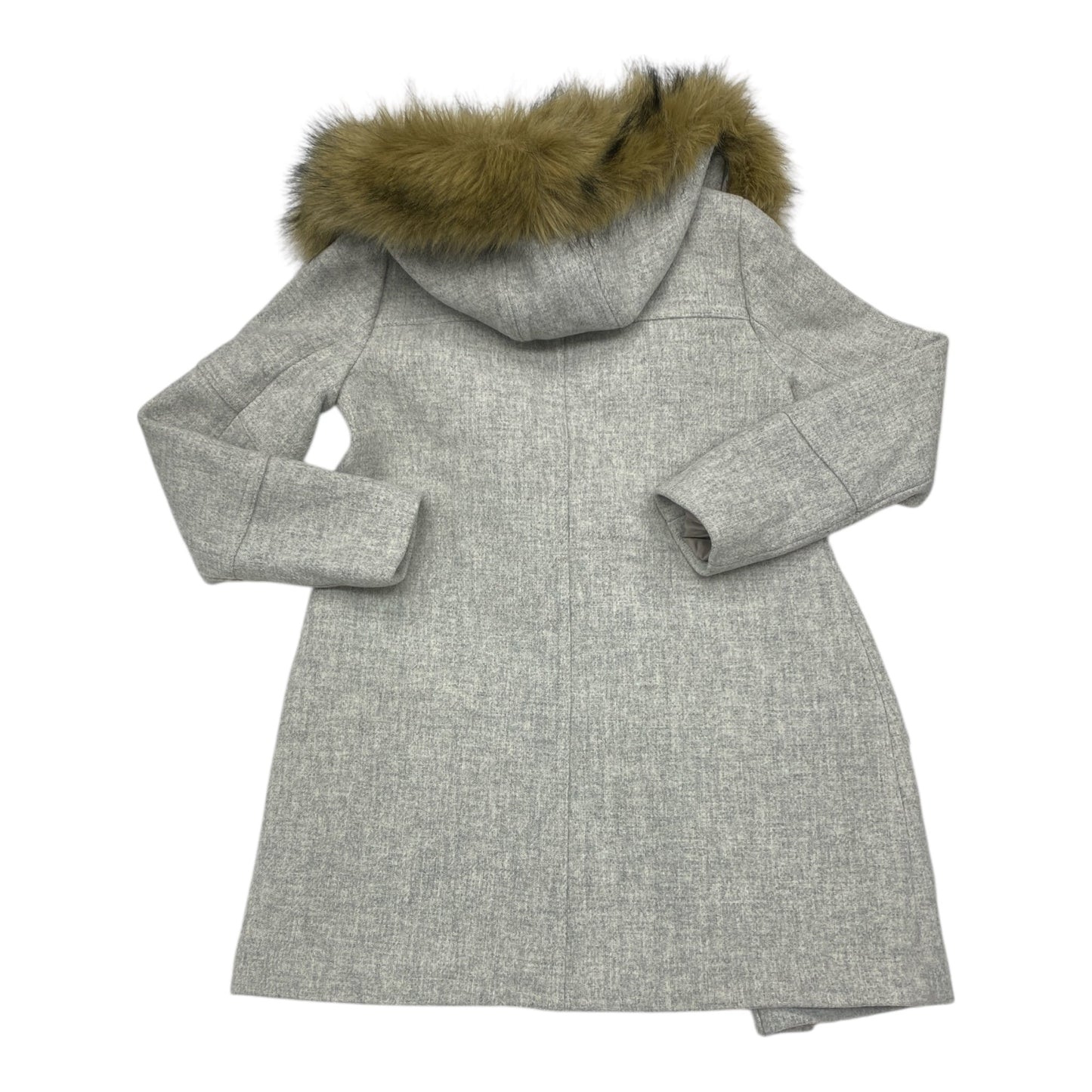 Coat Wool By J. Crew In Grey, Size:2