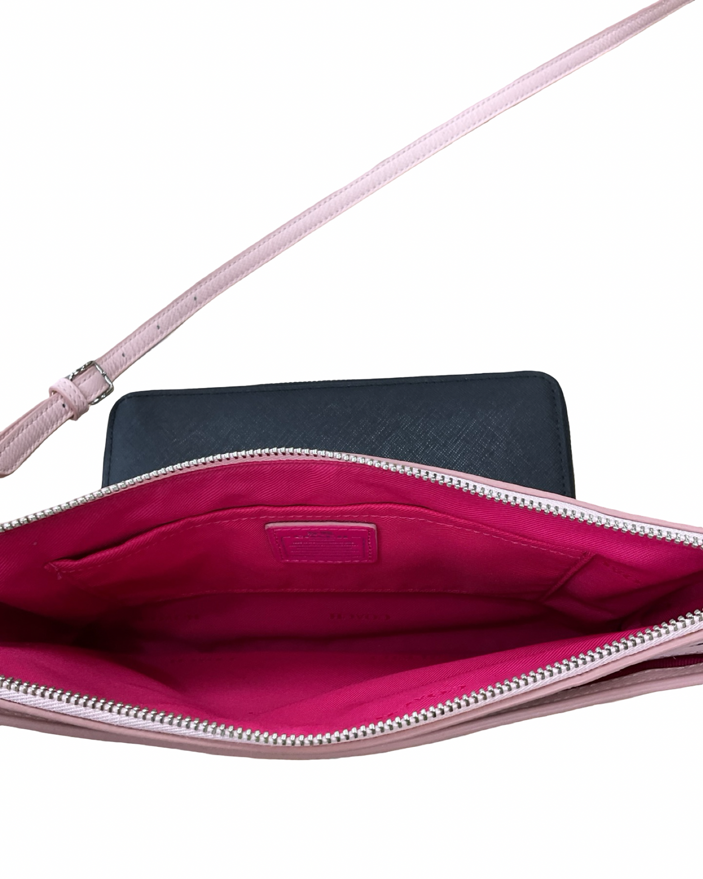 Crossbody Designer By Coach In Pink, Size:Small