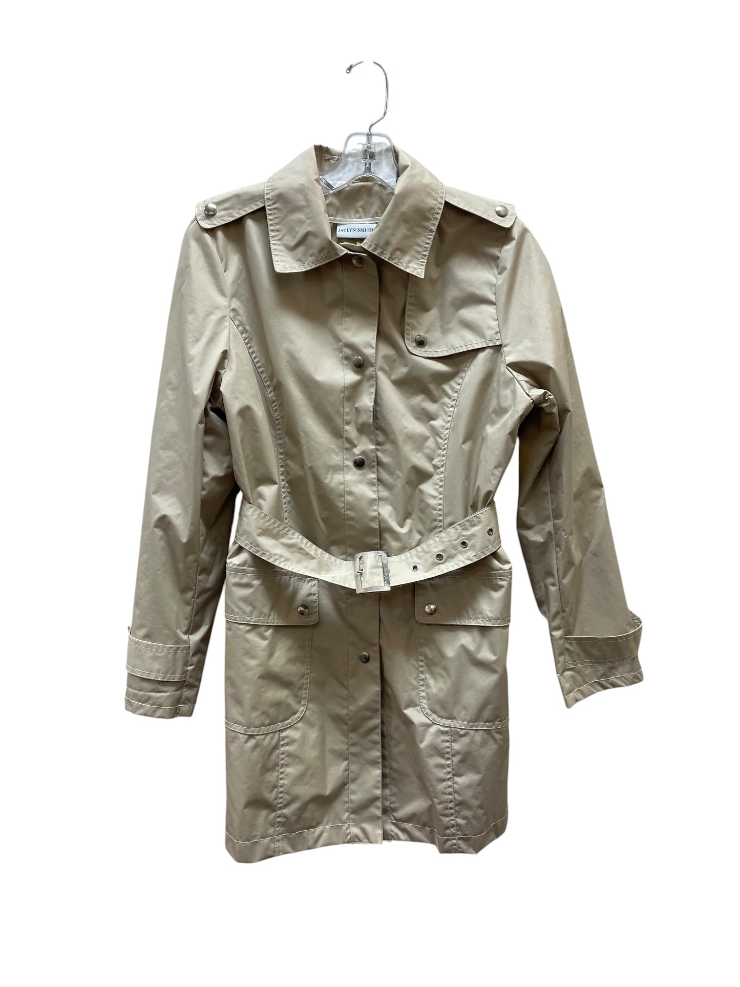 Coat Raincoat By Jaclyn Smith In Tan, Size:M