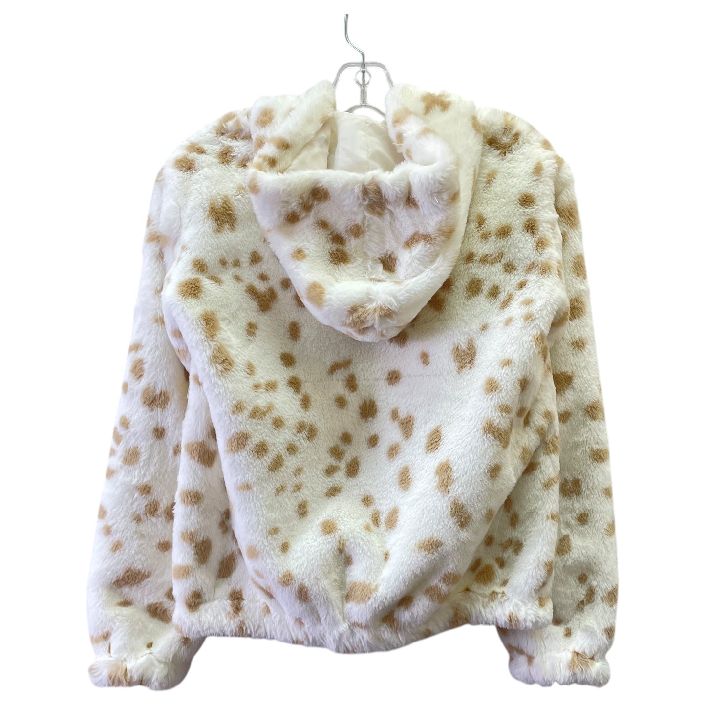 Coat Faux Fur & Sherpa By Nine West In Polkadot Pattern, Size:Xs