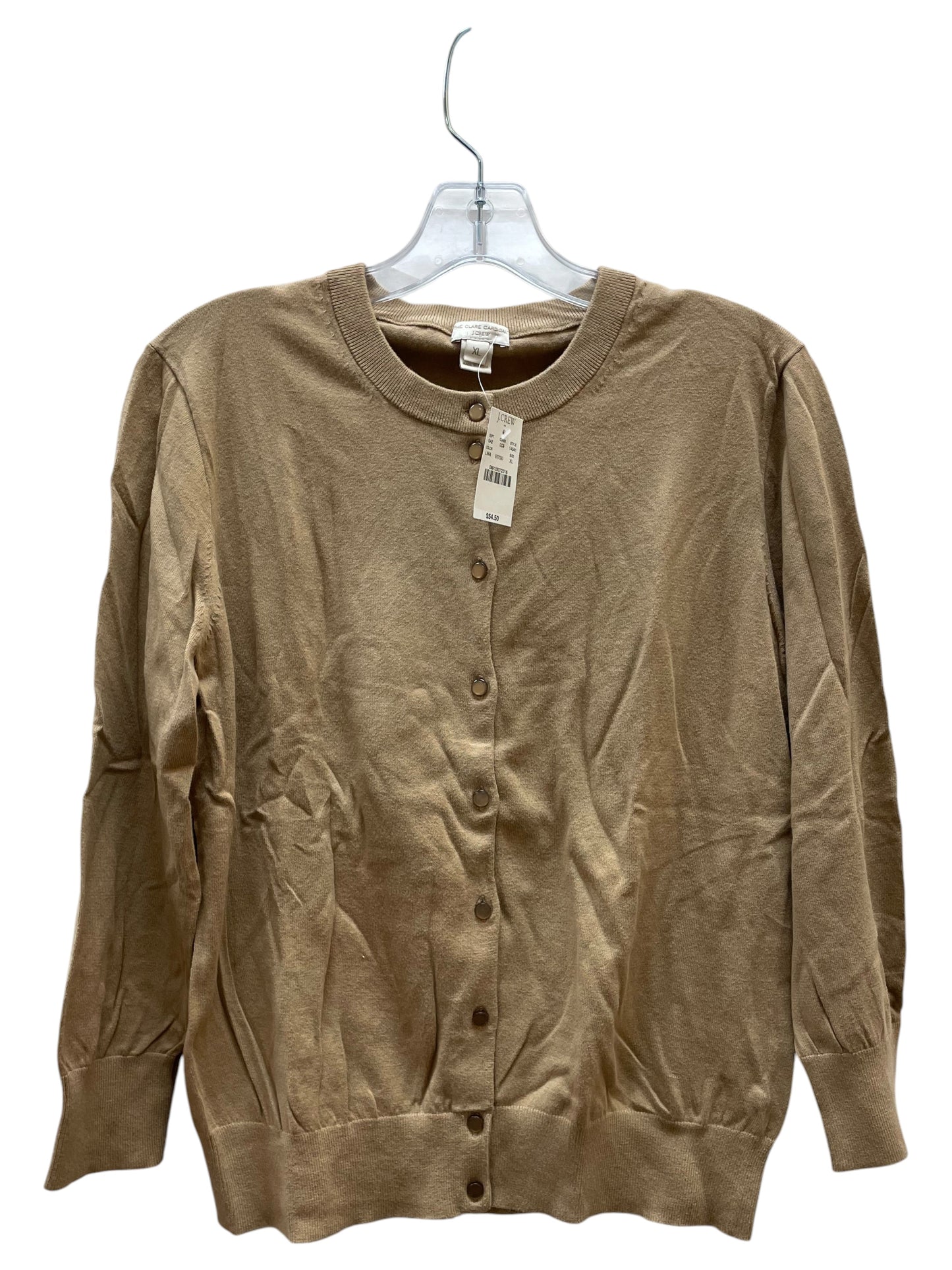 Cardigan By J. Crew In Taupe, Size:Xl