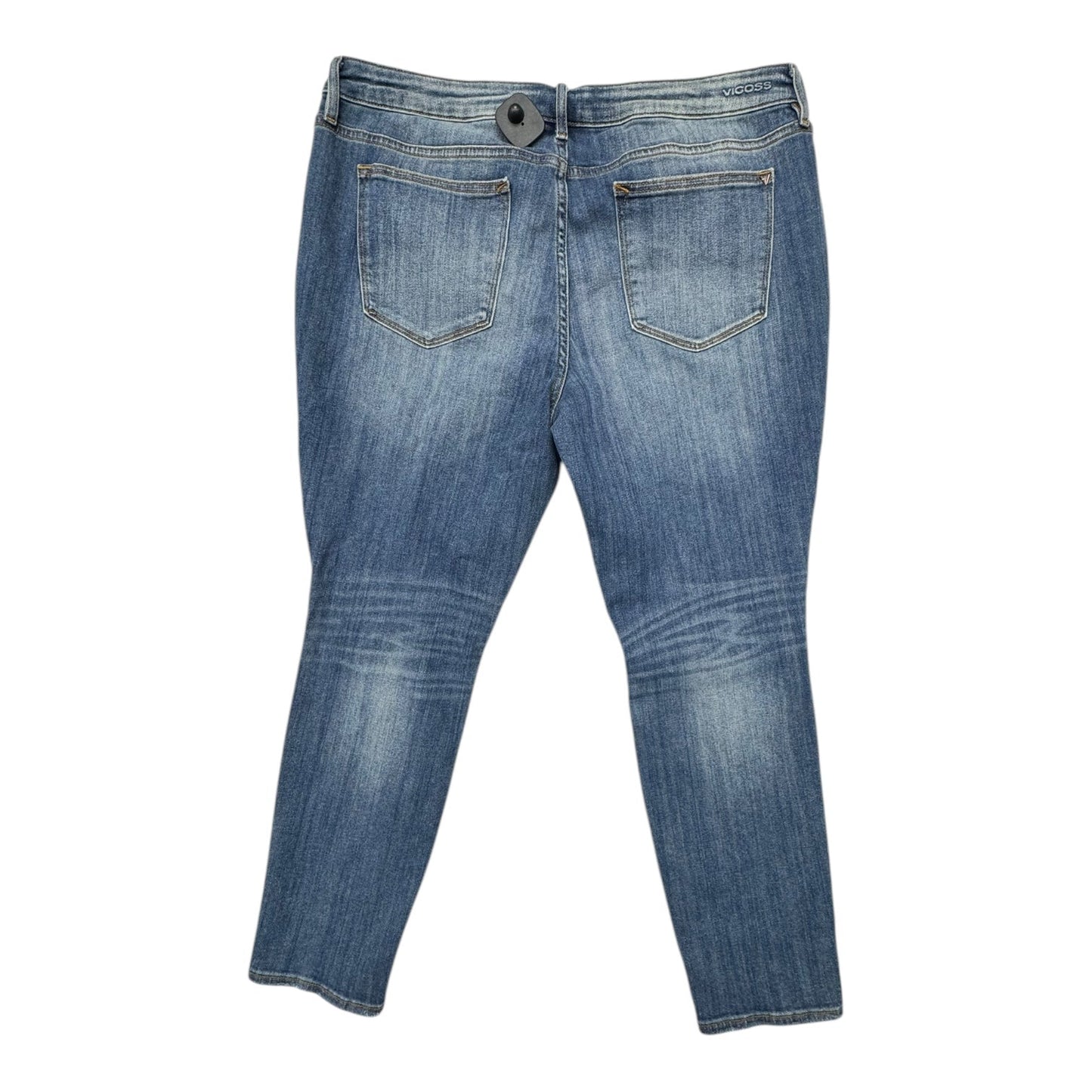 Jeans Skinny By Vigoss In Blue Denim, Size:20